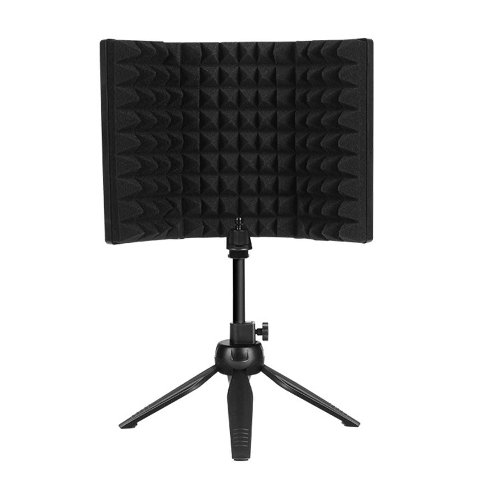 Microphone Isolation Shield, 3-Panel Mic Sound Absorbing Foam Recording Without stand