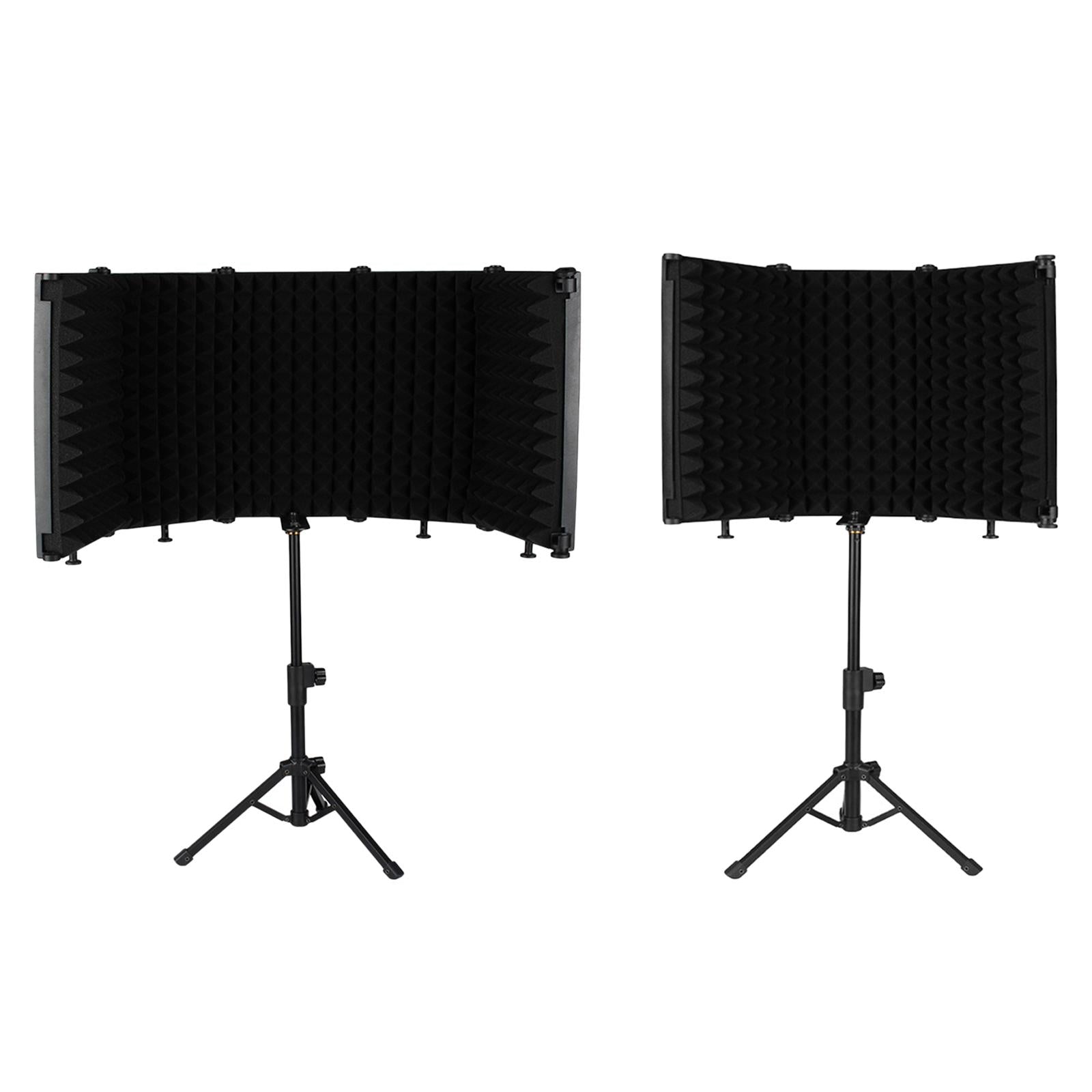 Studio Microphone Isolation Shield Mic Sound Absorbing Foam for Vocals 3 Panels