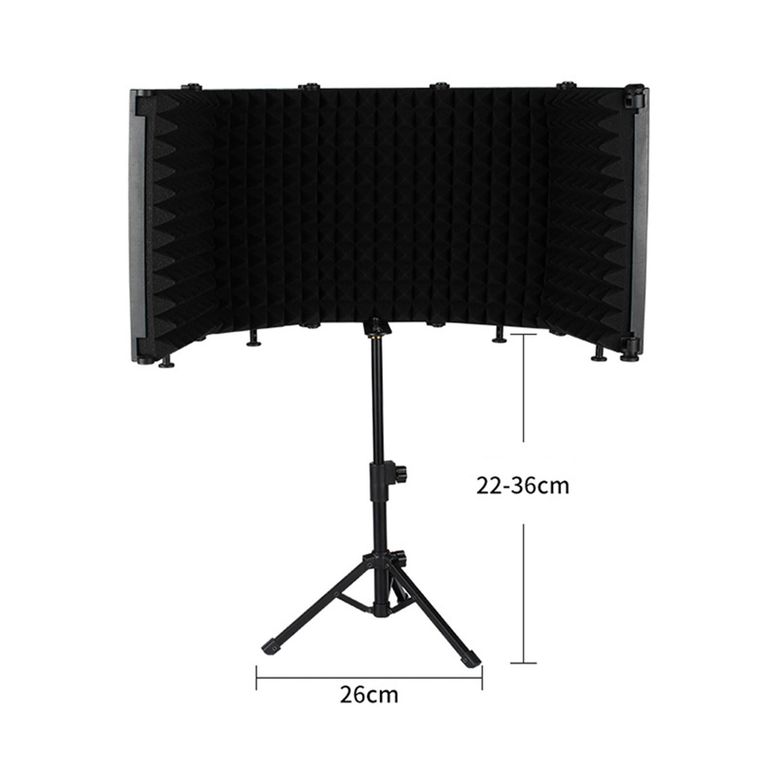Studio Microphone Isolation Shield Mic Sound Absorbing Foam for Vocals 5 Panels