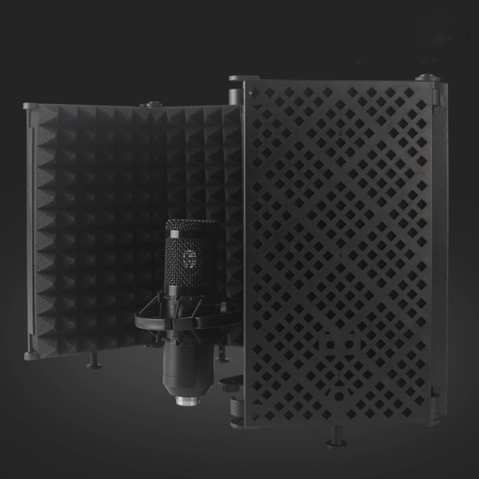 Studio Microphone Isolation Shield Mic Sound Absorbing Foam for Vocals 5 Panels