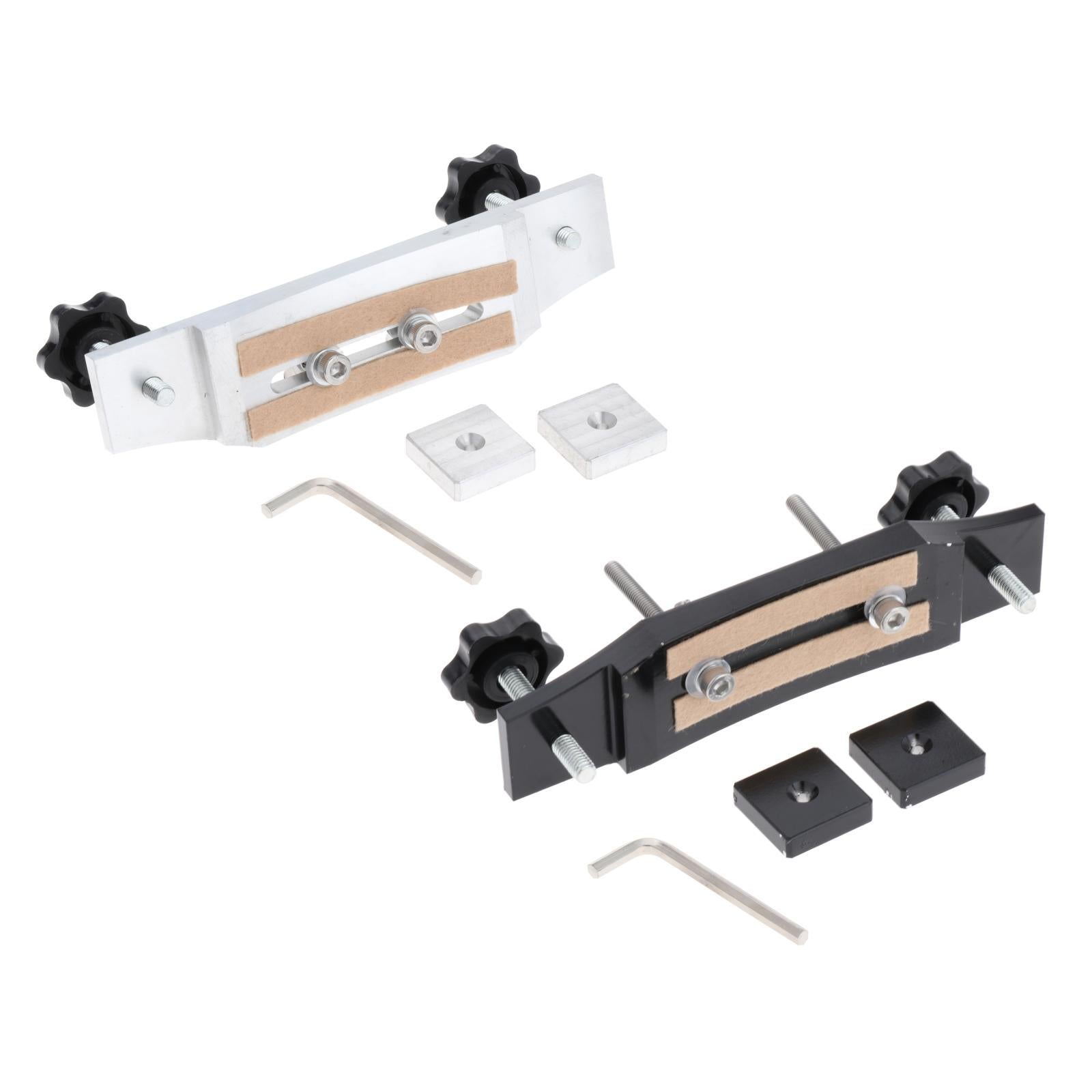 Luthier Tools Aluminum Alloy Guitar Bridge Clamp Guitar Fixture Clip Silver