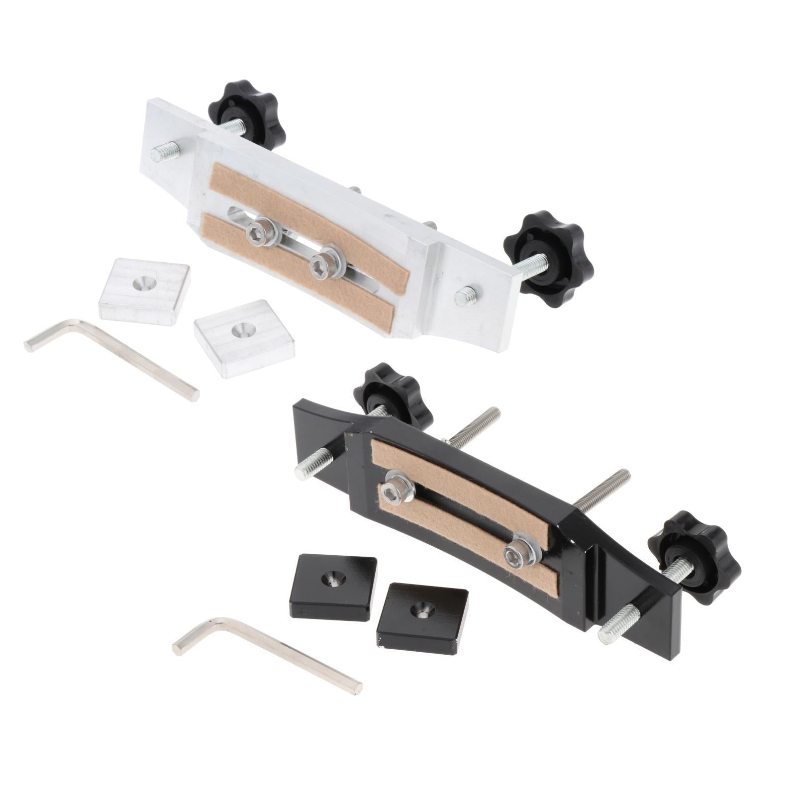 Luthier Tools Aluminum Alloy Guitar Bridge Clamp Guitar Fixture Clip Silver