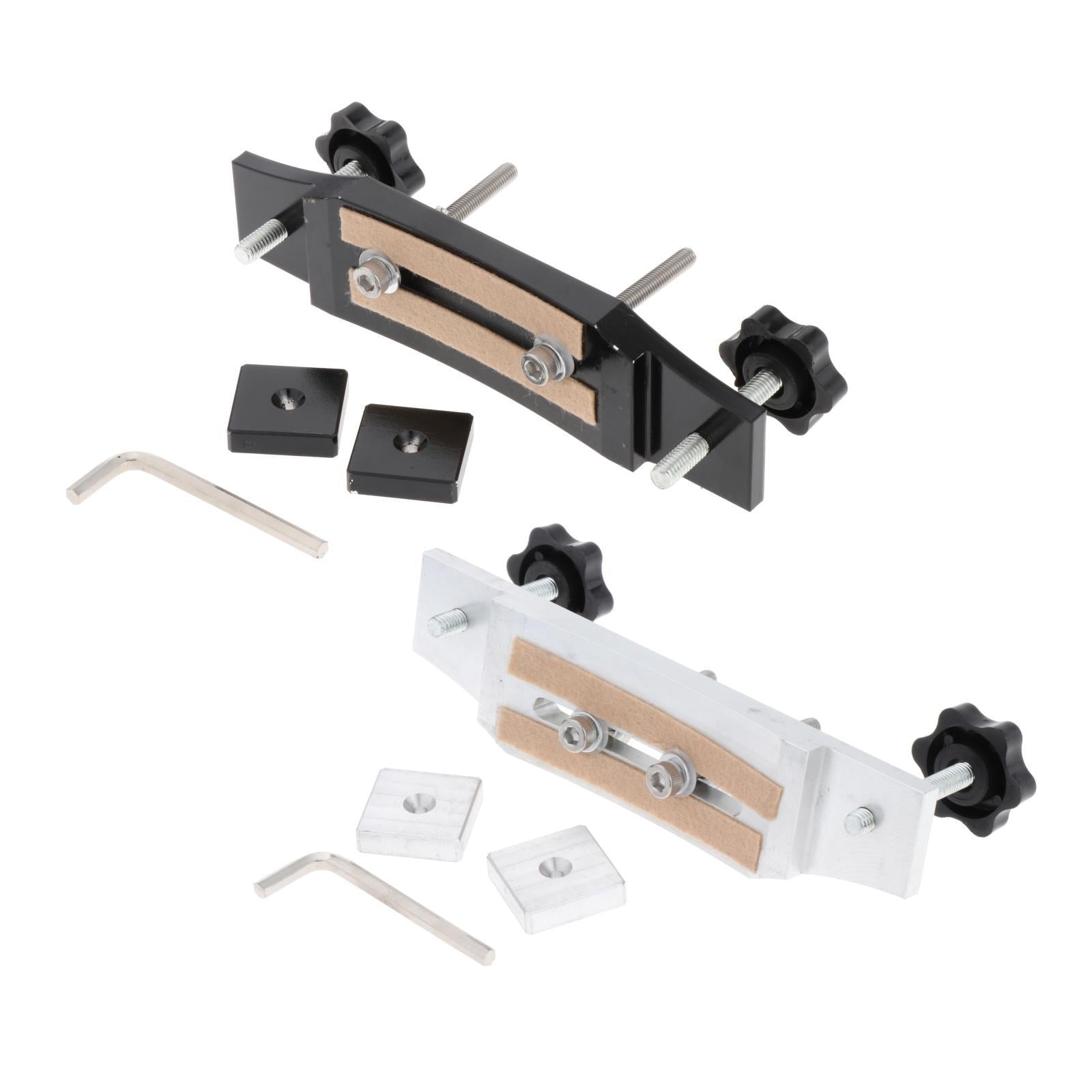 Luthier Tools Aluminum Alloy Guitar Bridge Clamp Guitar Fixture Clip Silver