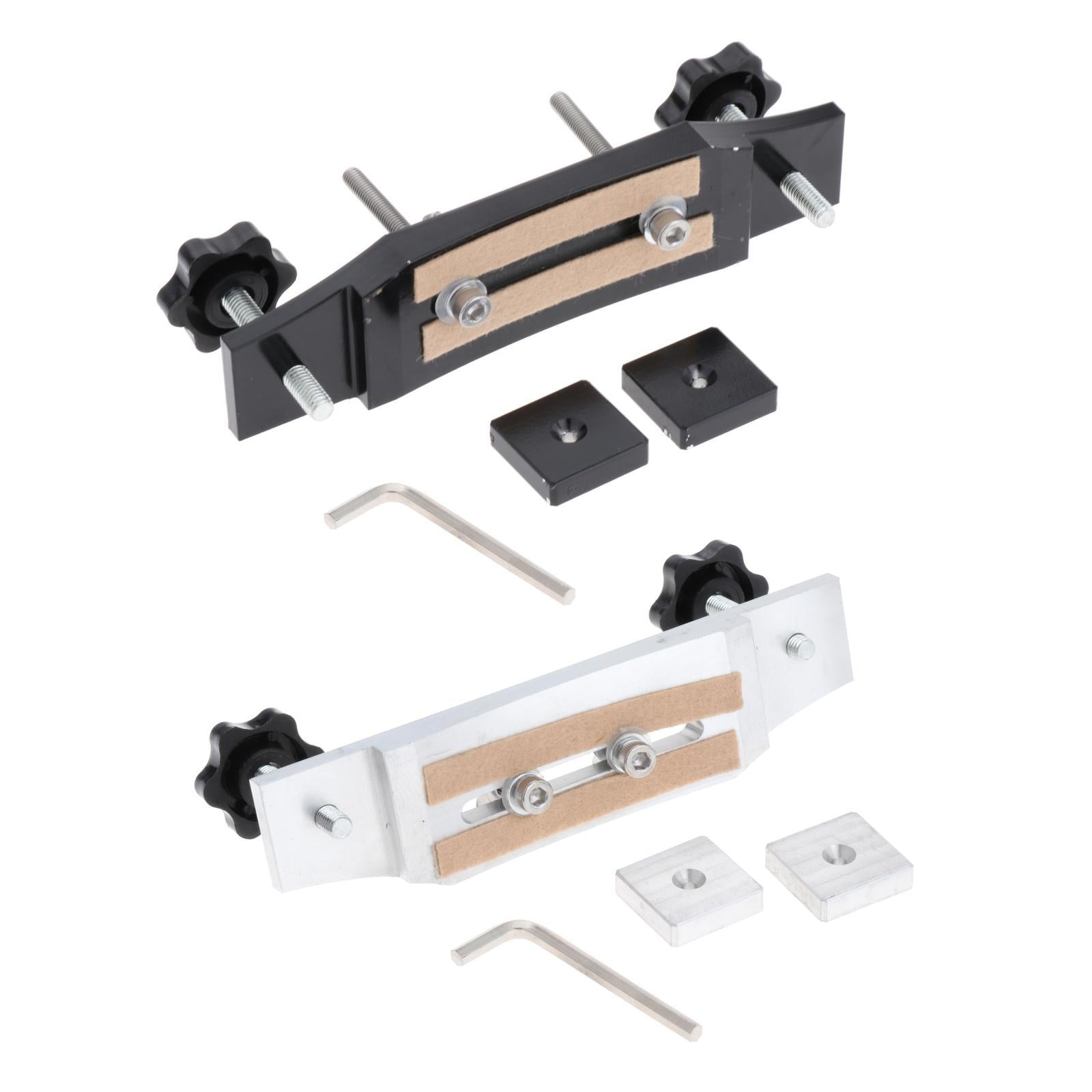 Luthier Tools Aluminum Alloy Guitar Bridge Clamp Guitar Fixture Clip Silver