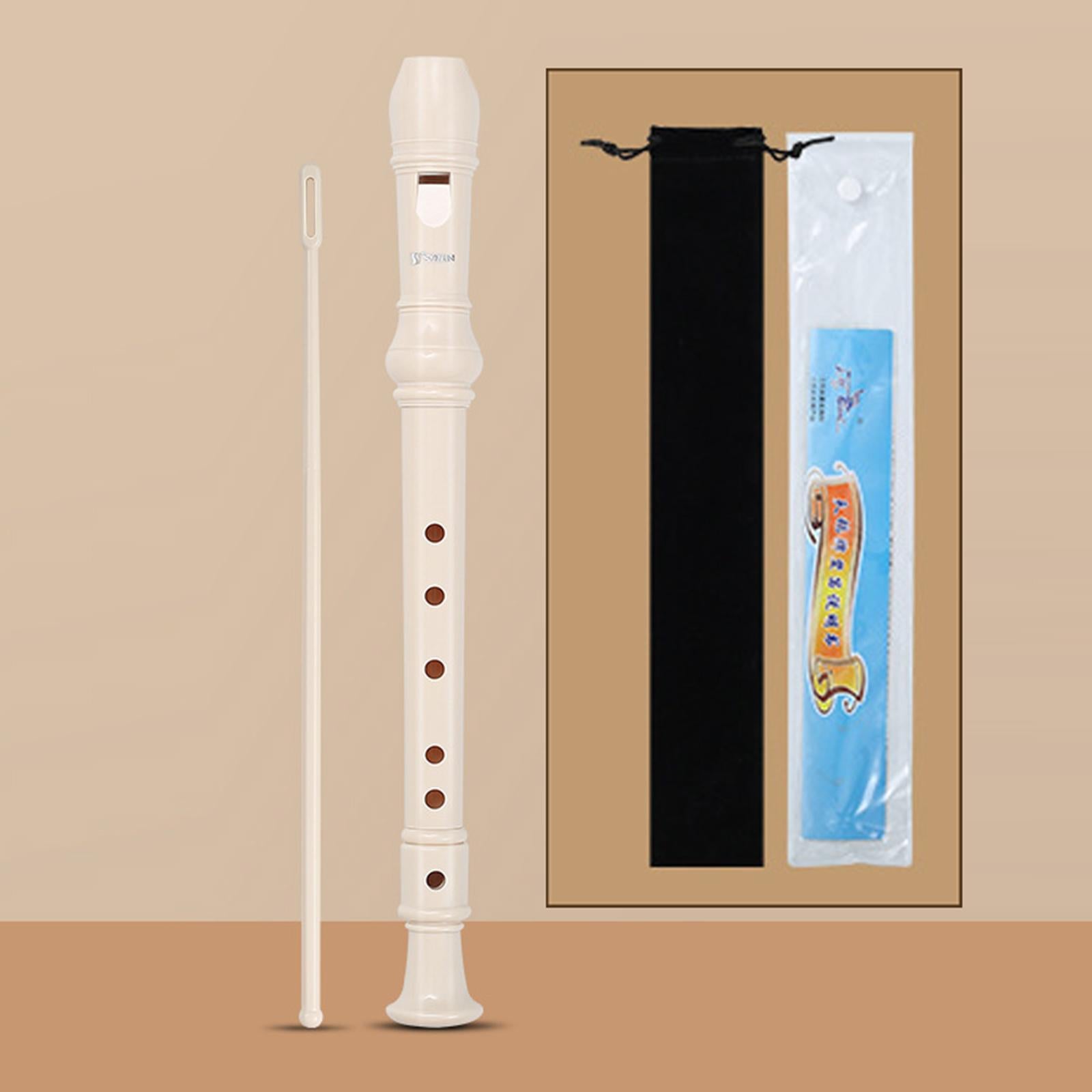German Style Soprano Recorder Musical Instrument Gifts White 6 Hole