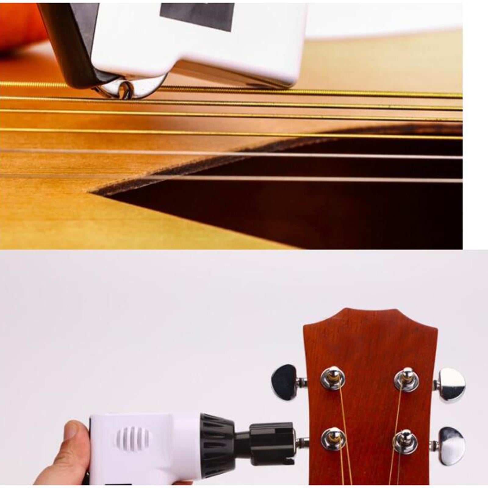 Guitar String Winder with String Cutter Restringing Tool for Ukelele Banjo white