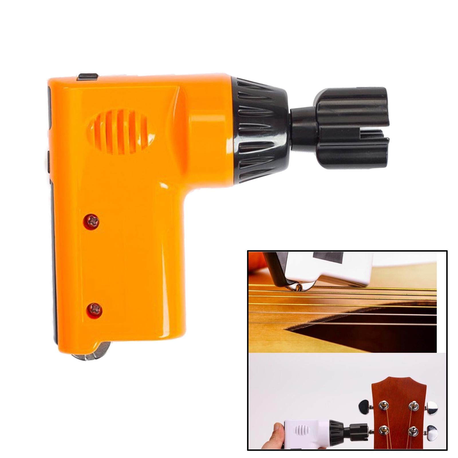 Guitar String Winder with String Cutter Restringing Tool for Ukelele Banjo orange