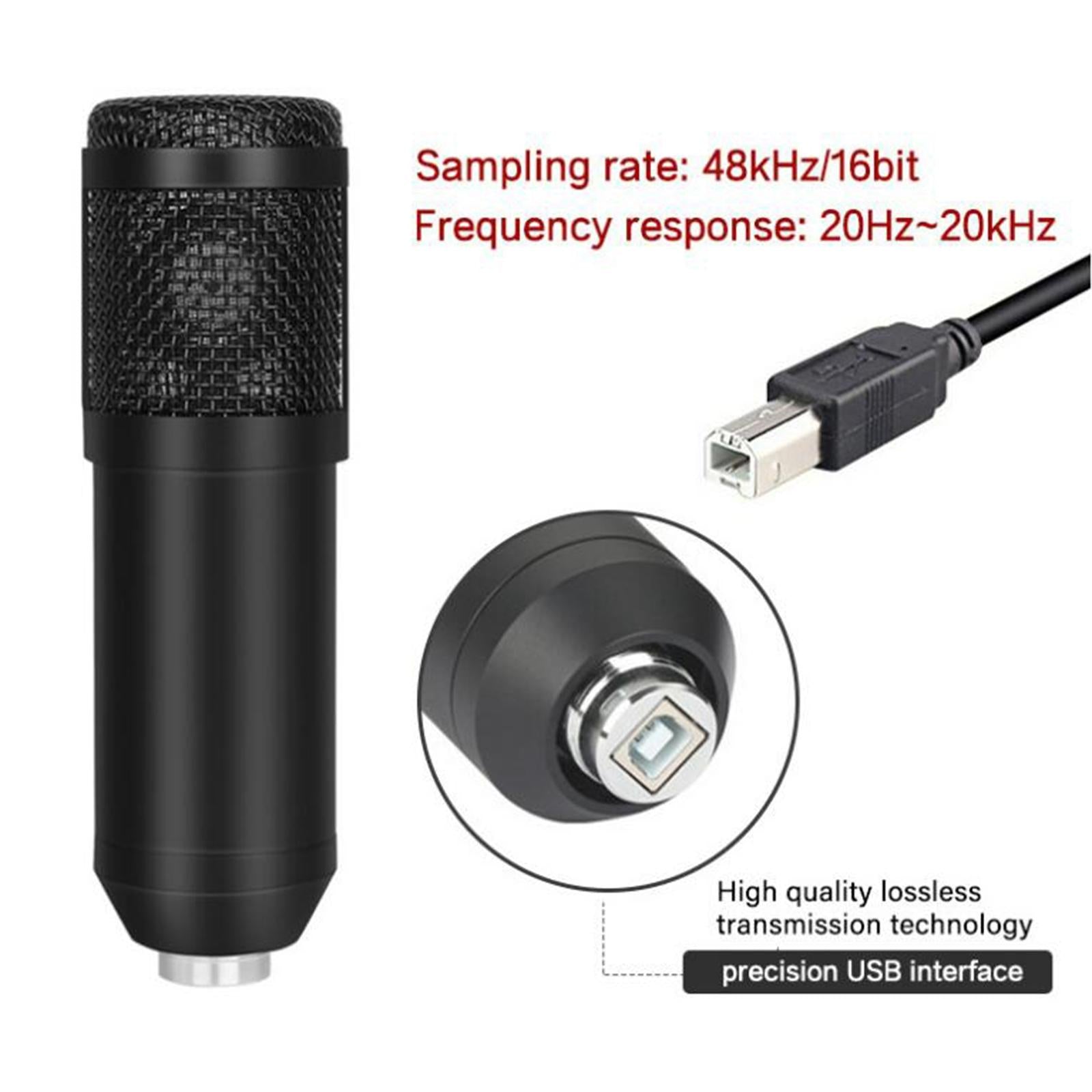 BM800 Condenser Microphone Studio Vocal Recording Mic Stand Set USB line