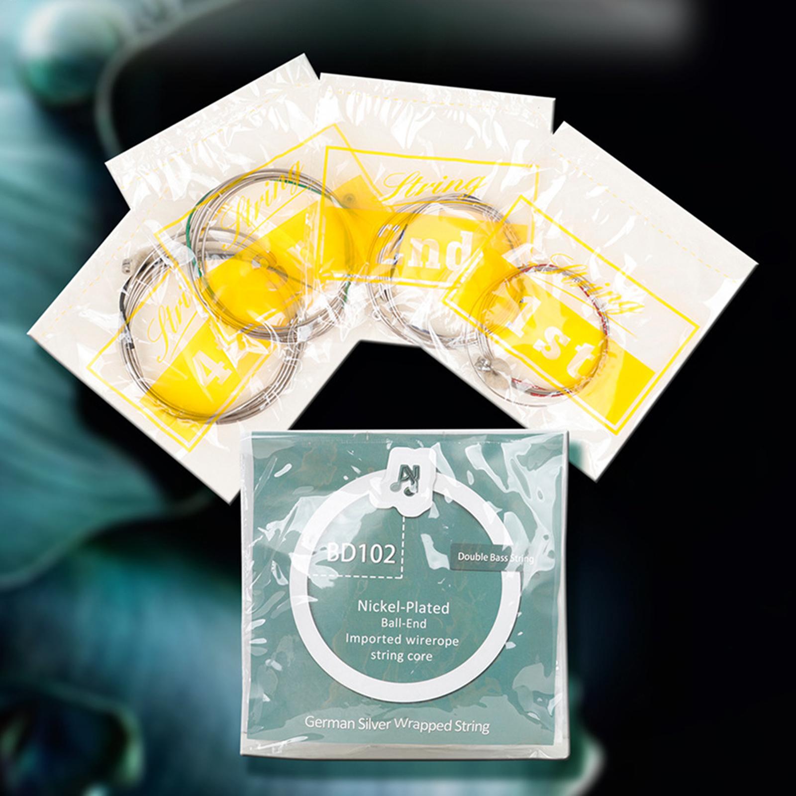 4 Pieces Bass Strings Steel Cord for Acoustic Guitar Musical Instruments