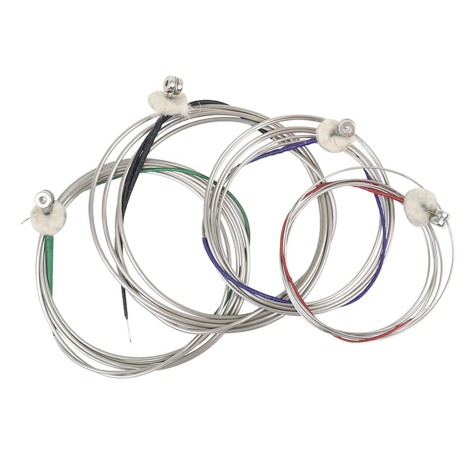 4 Pieces Bass Strings Steel Cord for Acoustic Guitar Musical Instruments