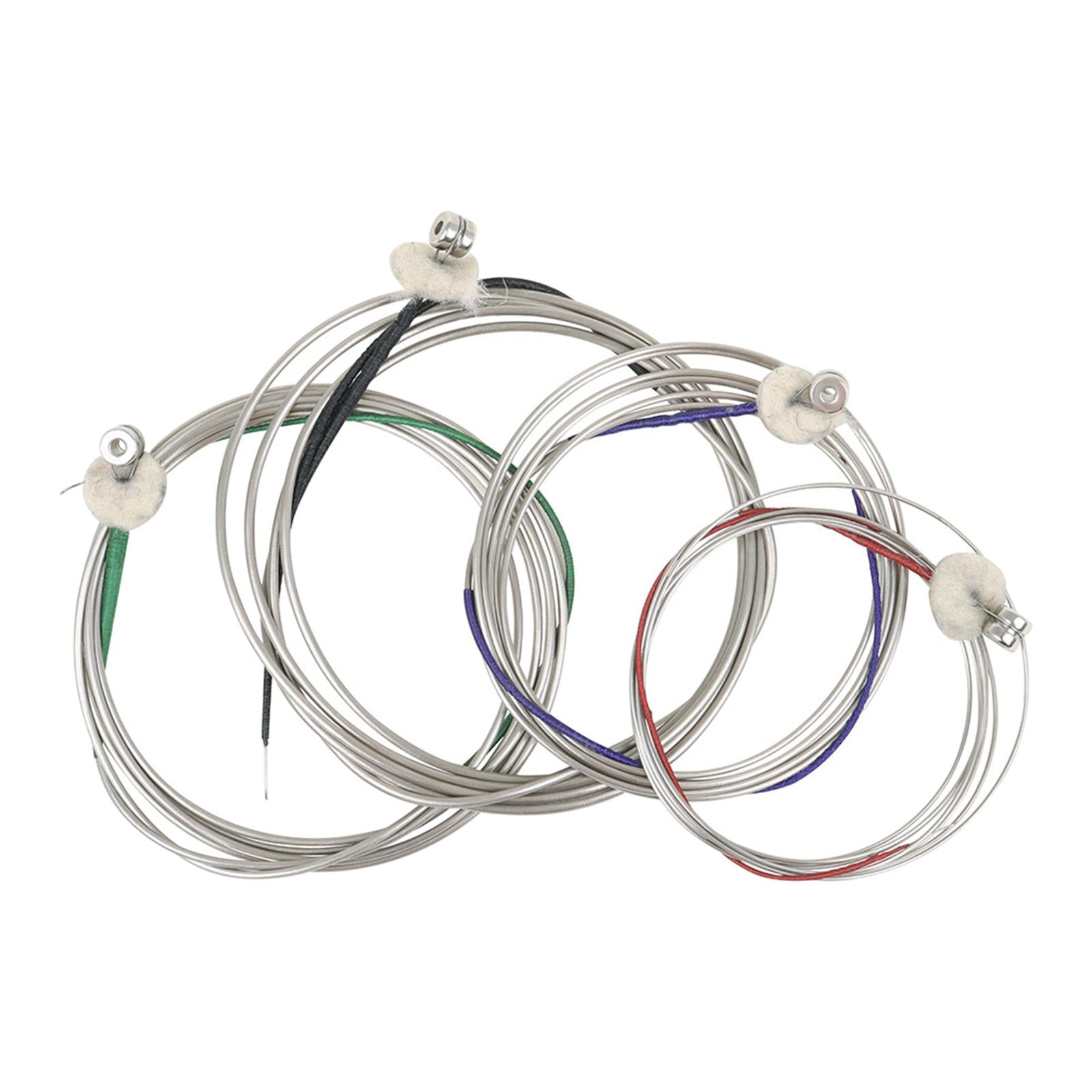 4 Pieces Bass Strings Steel Cord for Acoustic Guitar Musical Instruments