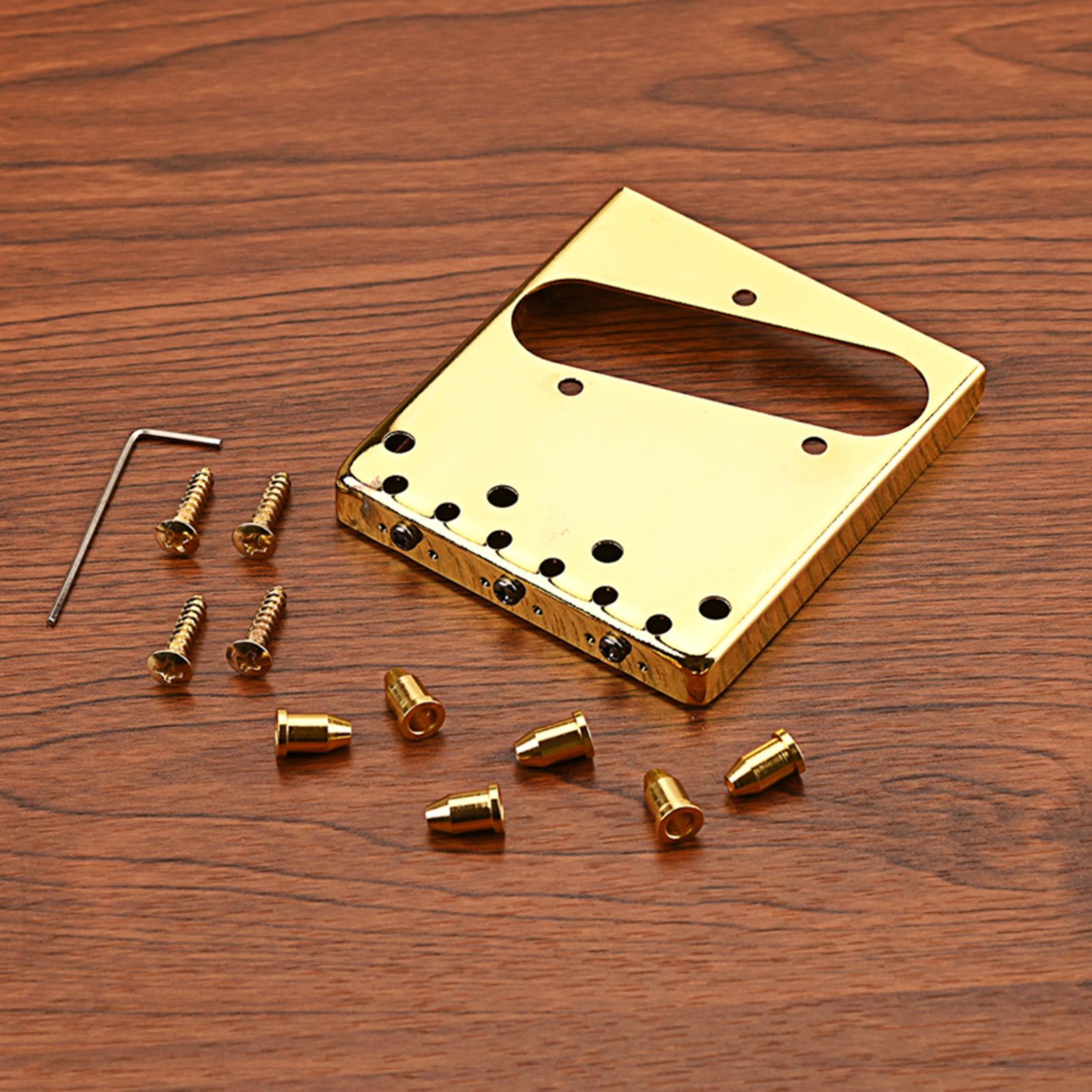 Guitar Bridge W/ Wrench Telecaster W/ Brass Saddles Chrome for Guitar Bass