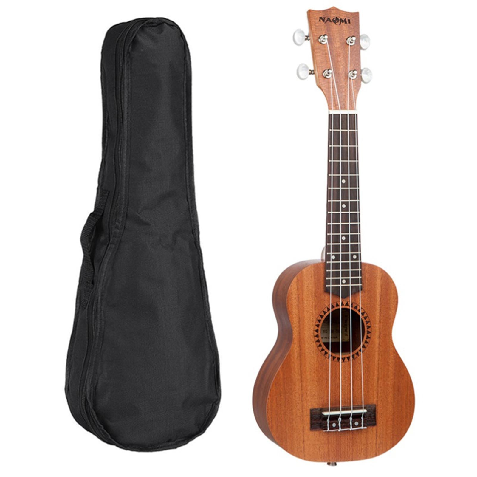 Wooden 21 inch Soprano Ukulele 4 Strings Accessories for Learning Starter