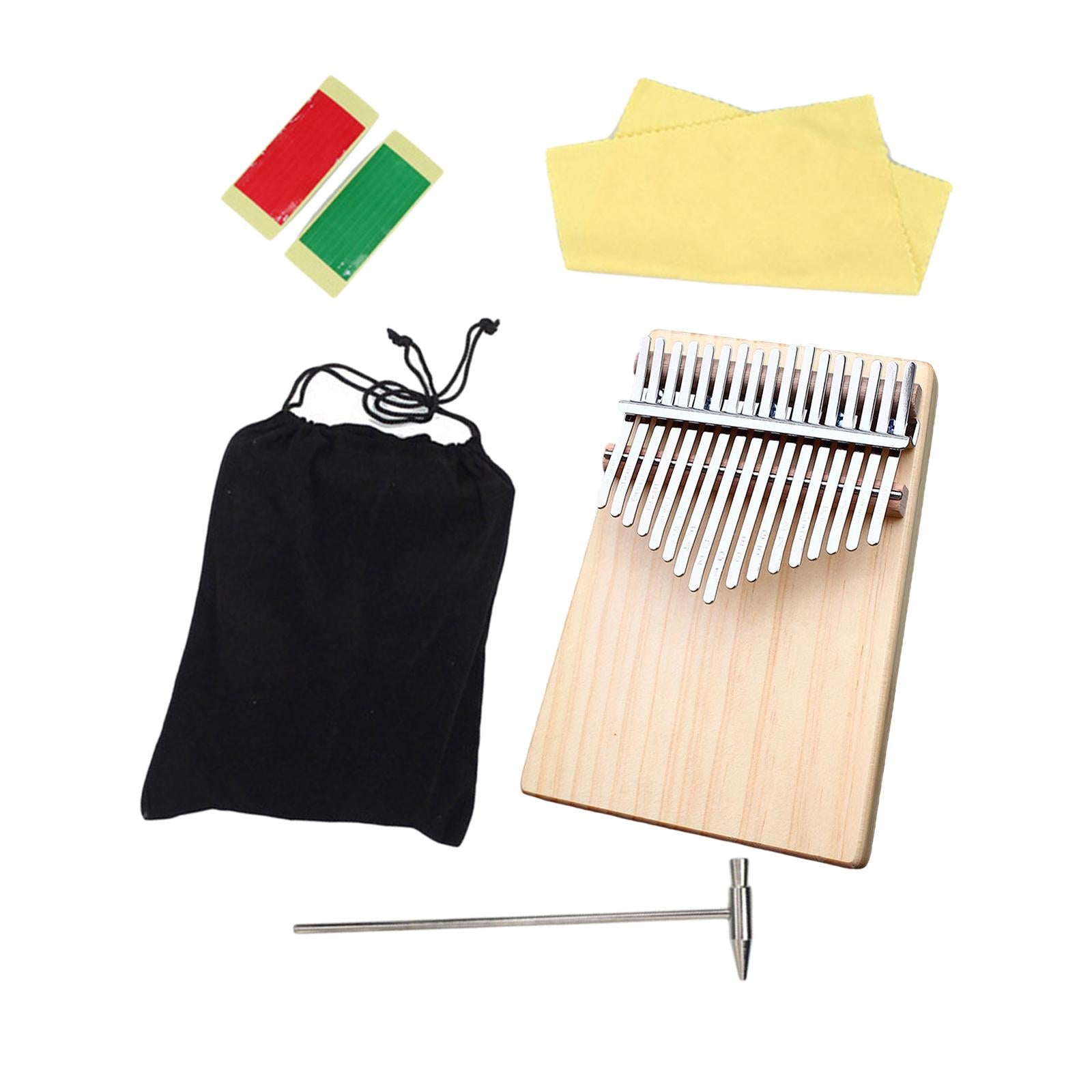 Kalimba Thumb Piano 17 Keys Easy to Play Gift Accessories Beginners Wood