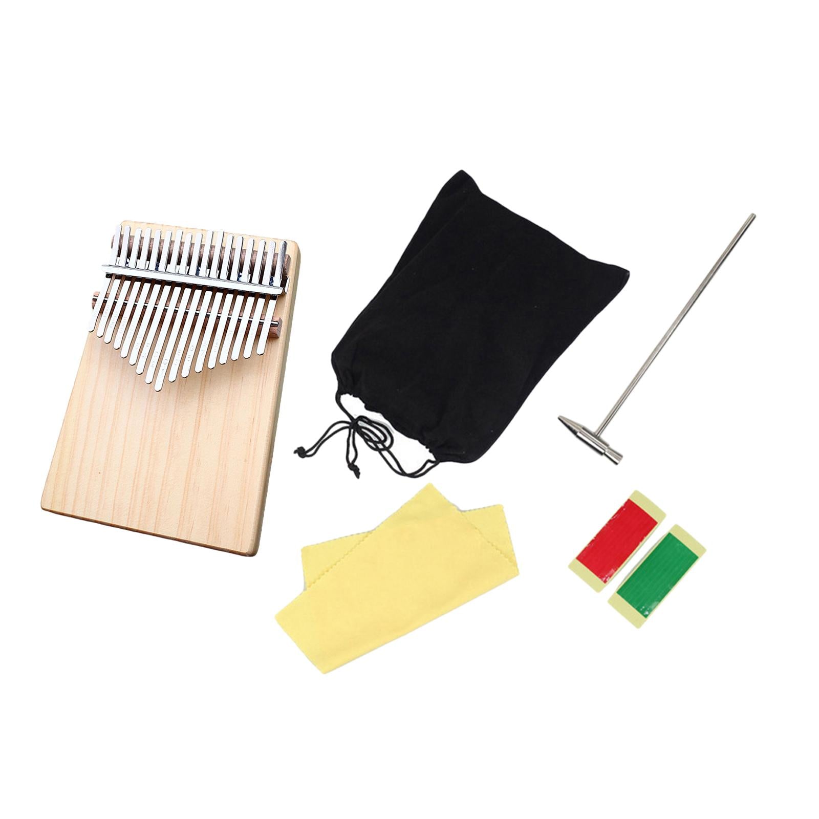 Kalimba Thumb Piano 17 Keys Easy to Play Gift Accessories Beginners Wood