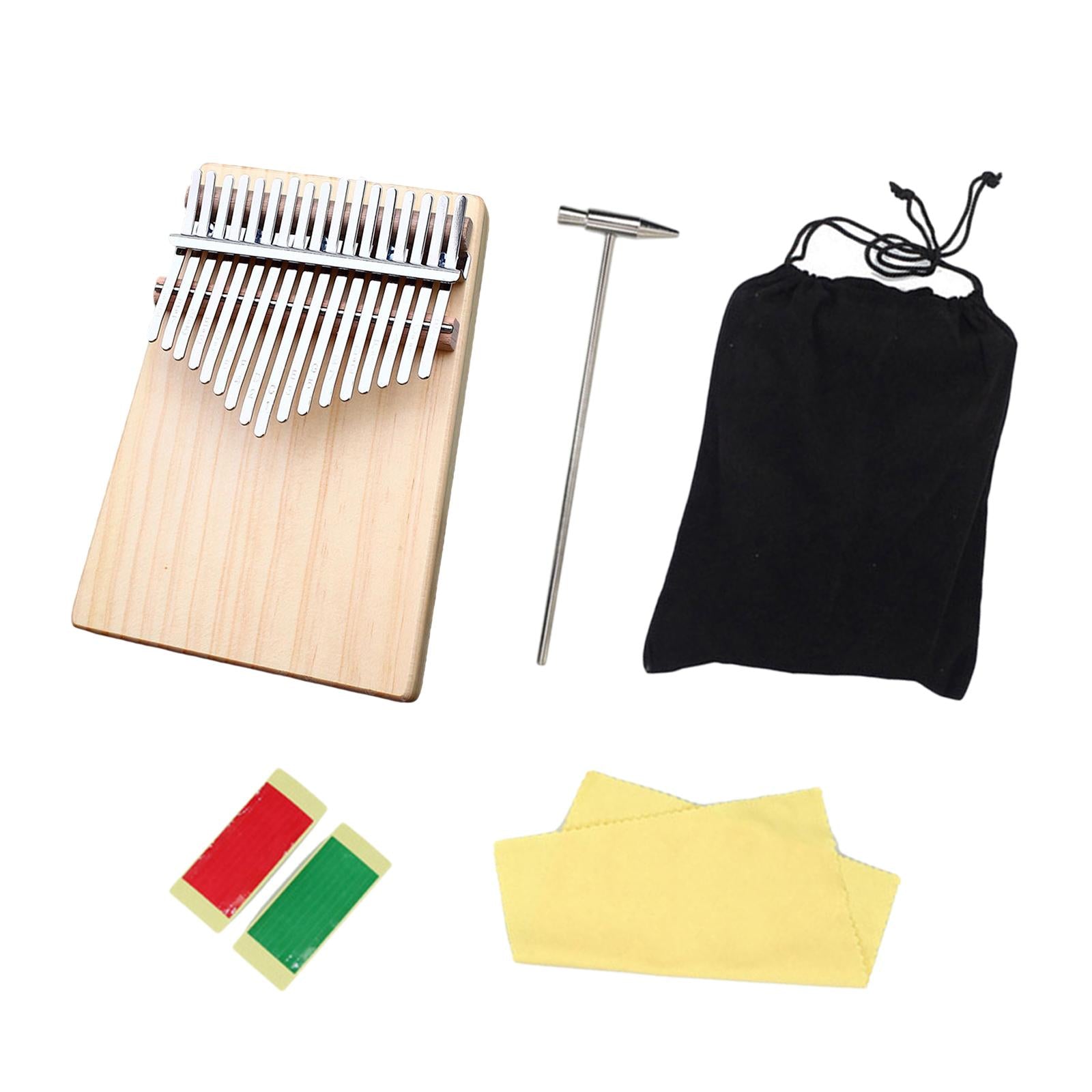 Kalimba Thumb Piano 17 Keys Easy to Play Gift Accessories Beginners Wood