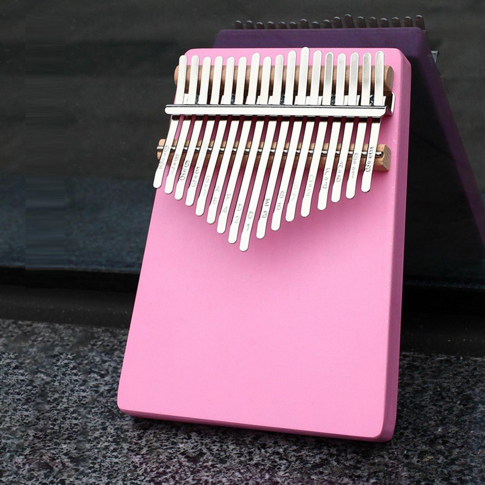 Kalimba Thumb Piano 17 Keys Easy to Play Gift Accessories Beginners Pink