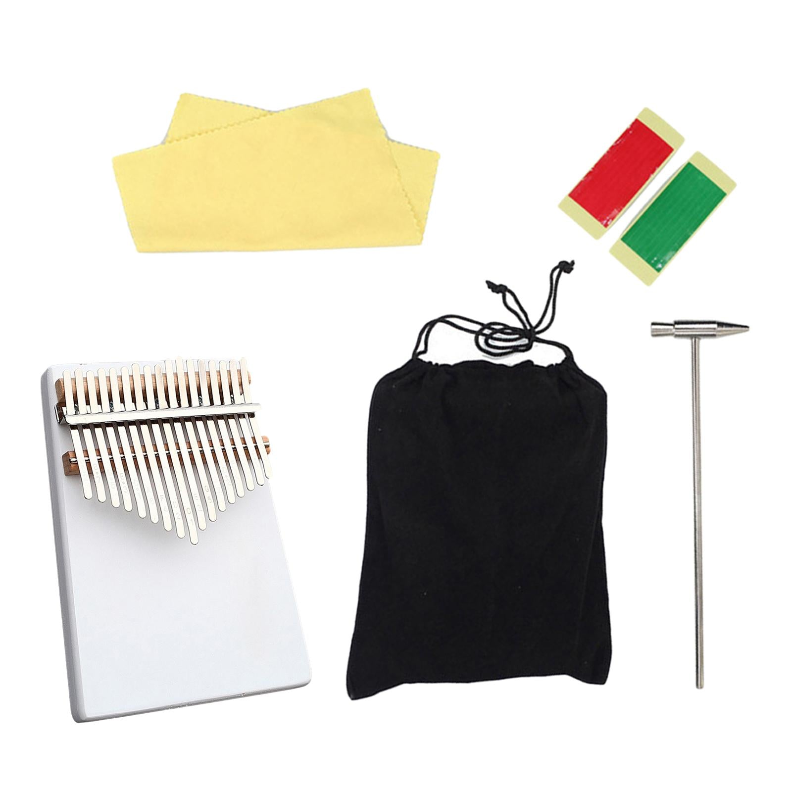 Kalimba Thumb Piano 17 Keys Easy to Play Gift Accessories Beginners White