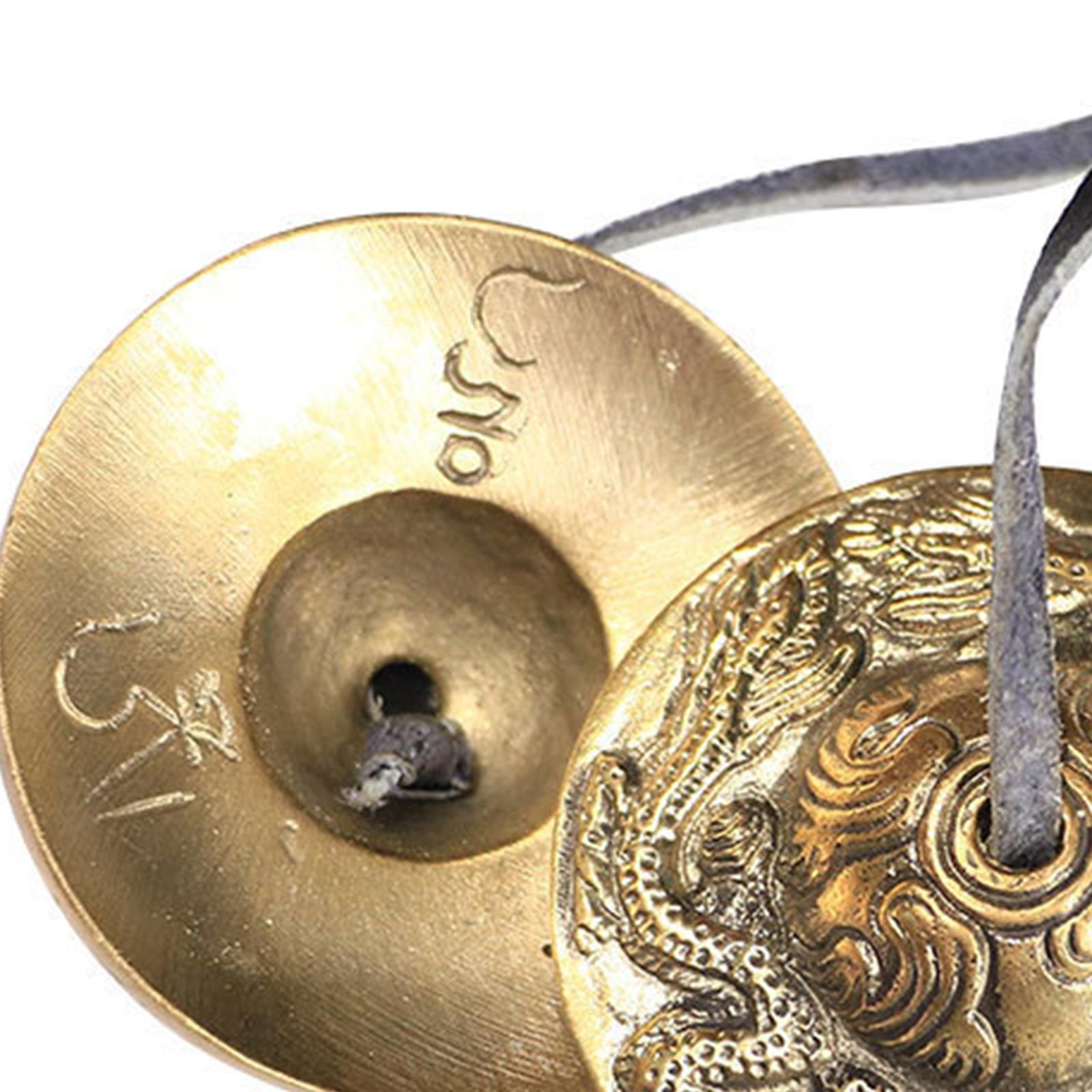 Bronze Tingsha Cymbals - Yoga Chime Bell - Buddhist Tingsha Cymbals A