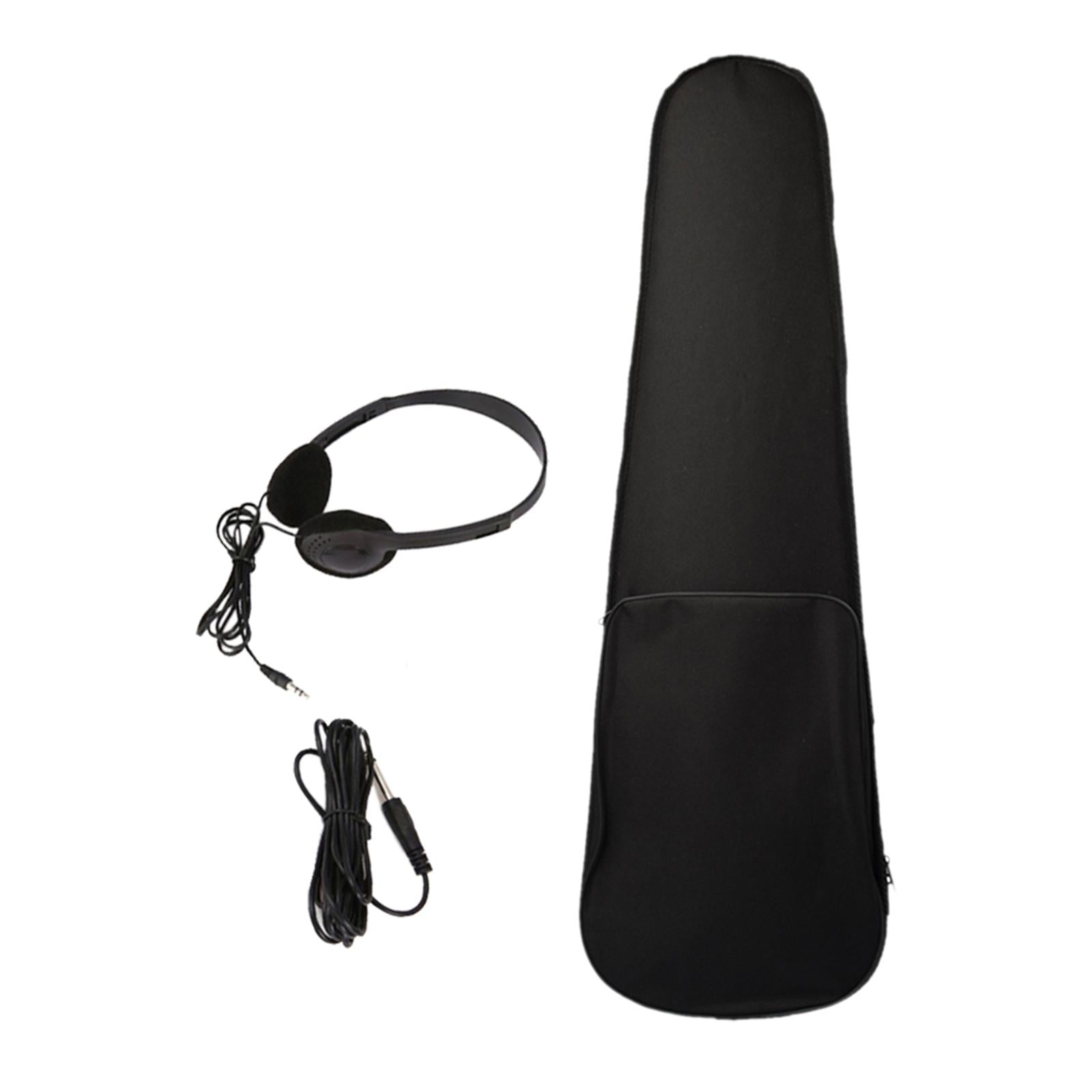 Silent Electric Violin 4/4 Carrying Bag with Performance Professional Black