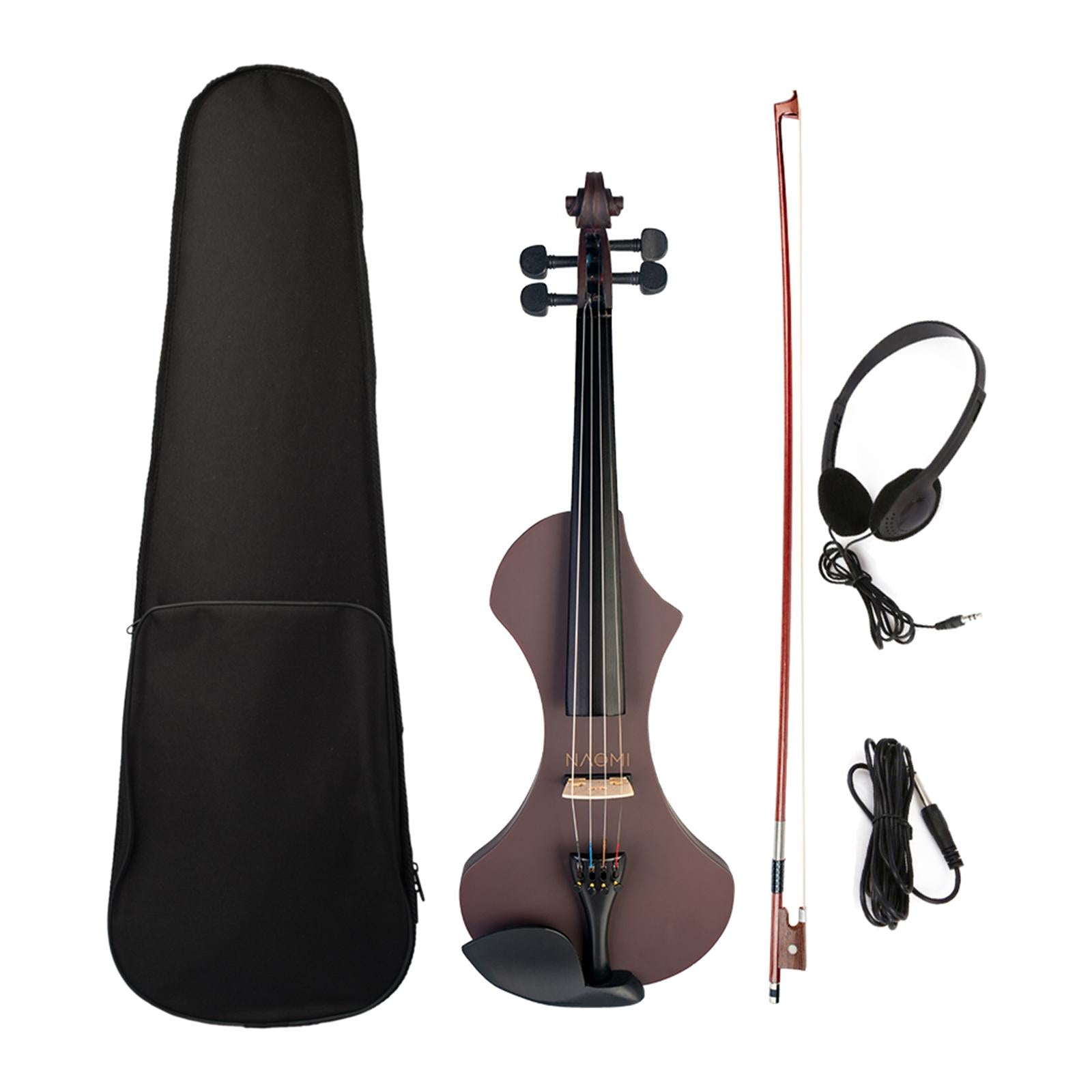 Silent Electric Violin 4/4 Carrying Bag with Performance Professional Brown