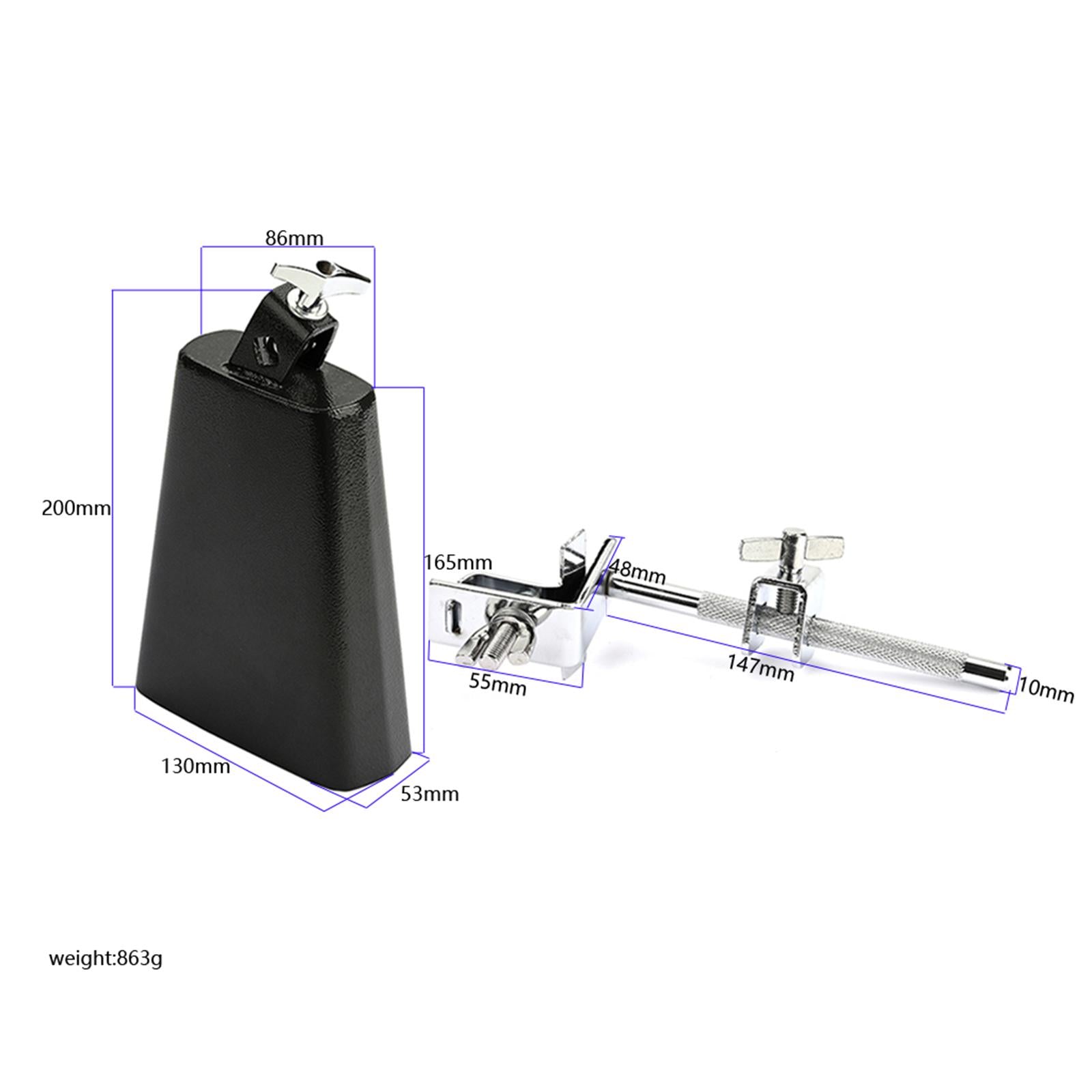 Metal Cowbell Music Lovers Gifts Percussion Instrument Parts Drum Accessory