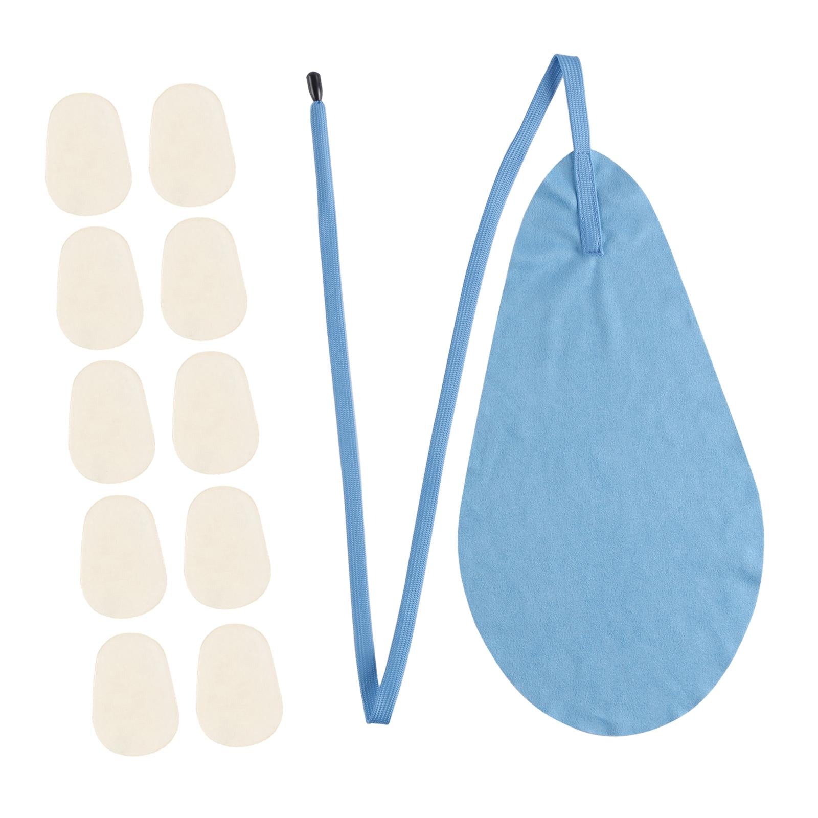 10x Sax Mouthpiece Patches Pads Pad Parts Silicone for Wind Instruments Sax Clear with Strip