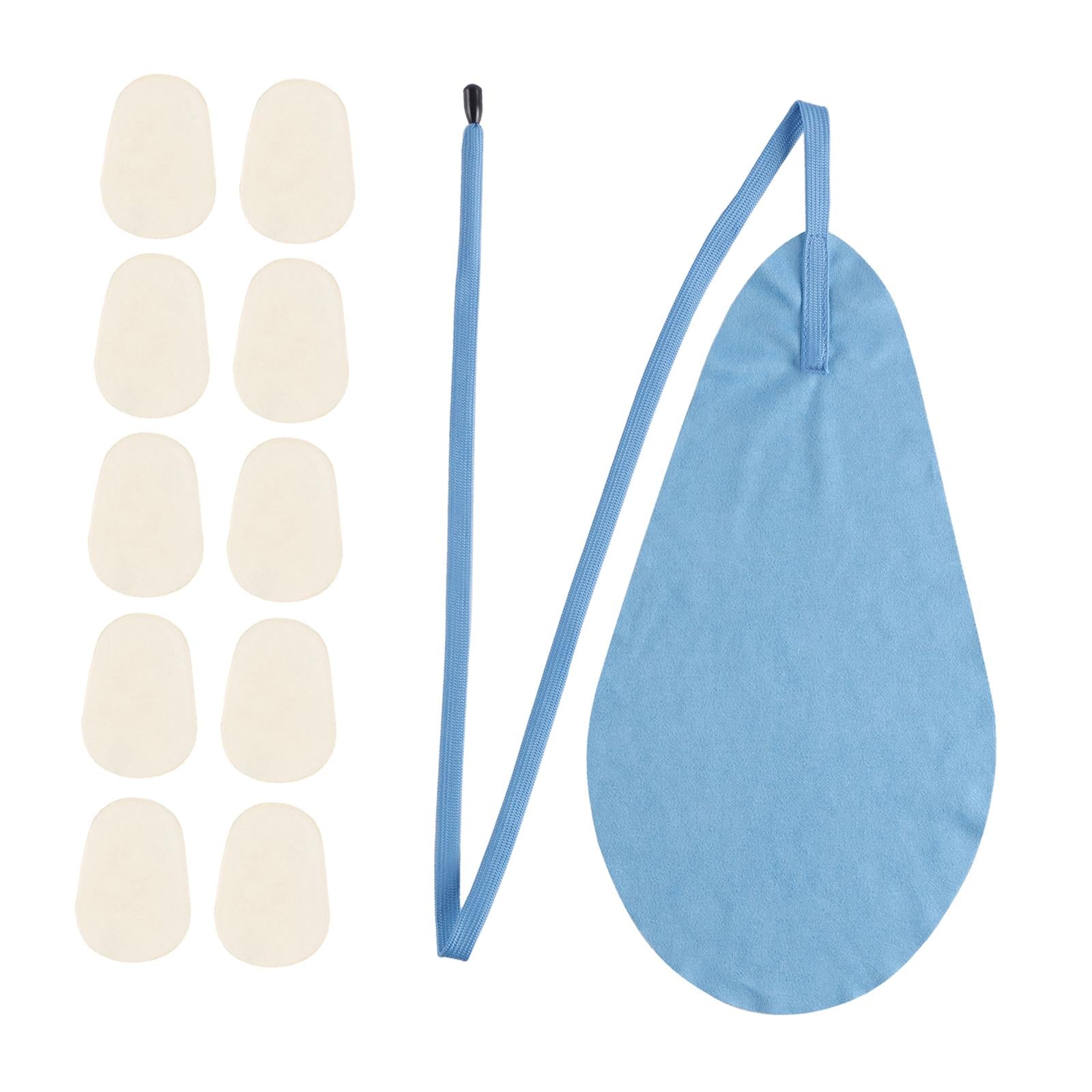 10x Sax Mouthpiece Patches Pads Pad Parts Silicone for Wind Instruments Sax Clear with Strip