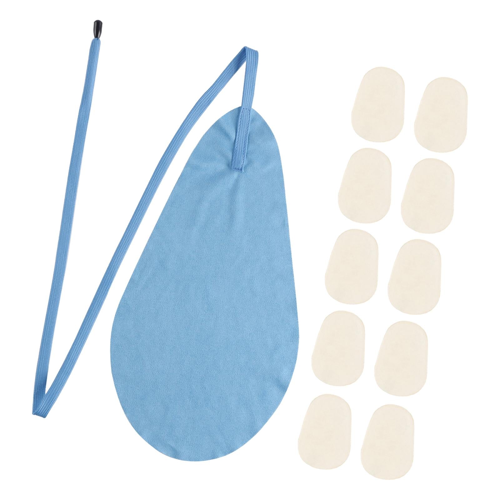 10x Sax Mouthpiece Patches Pads Pad Parts Silicone for Wind Instruments Sax Clear with Strip