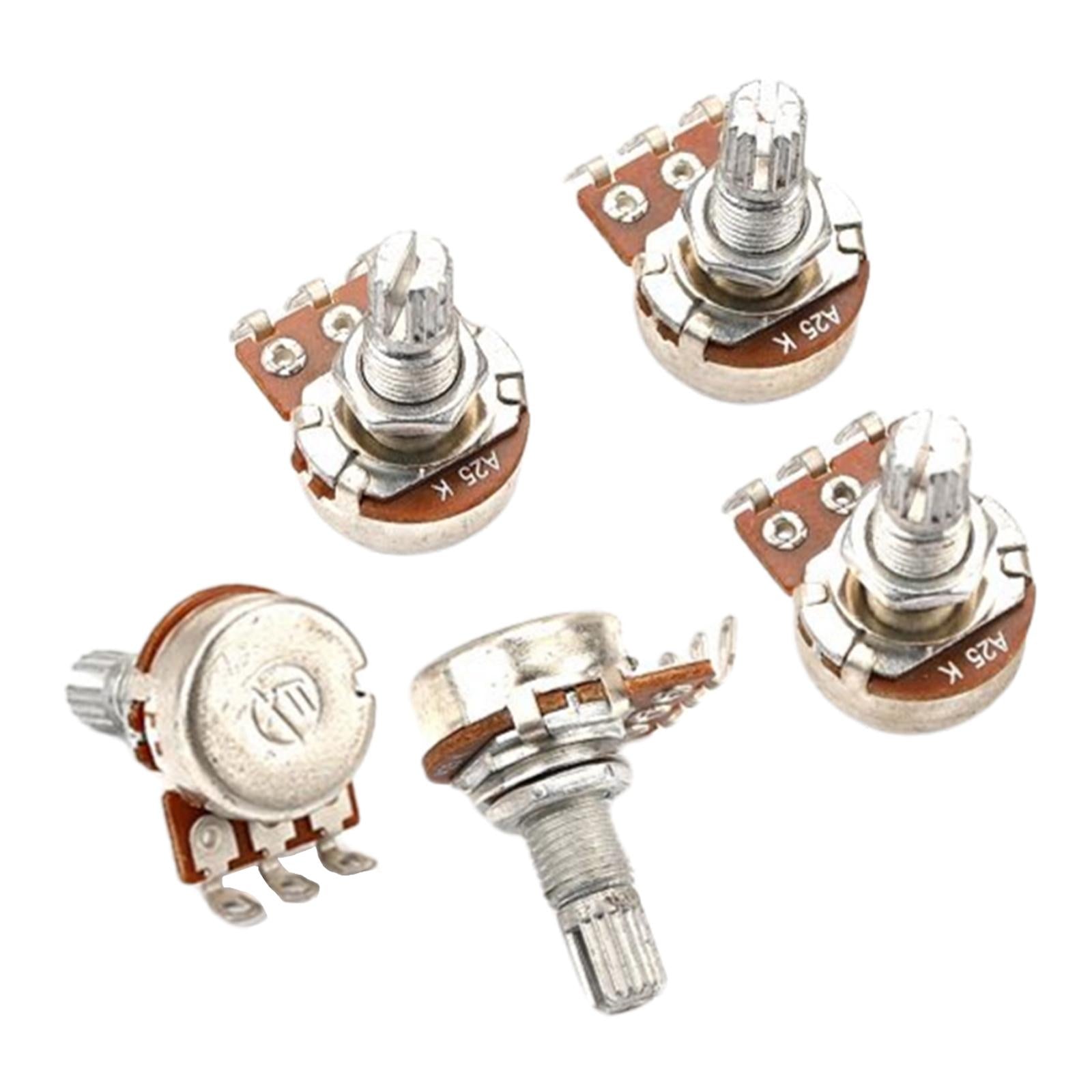 5xGuitar Potentiometer 18mm Shaft Parts for Electric Guitar