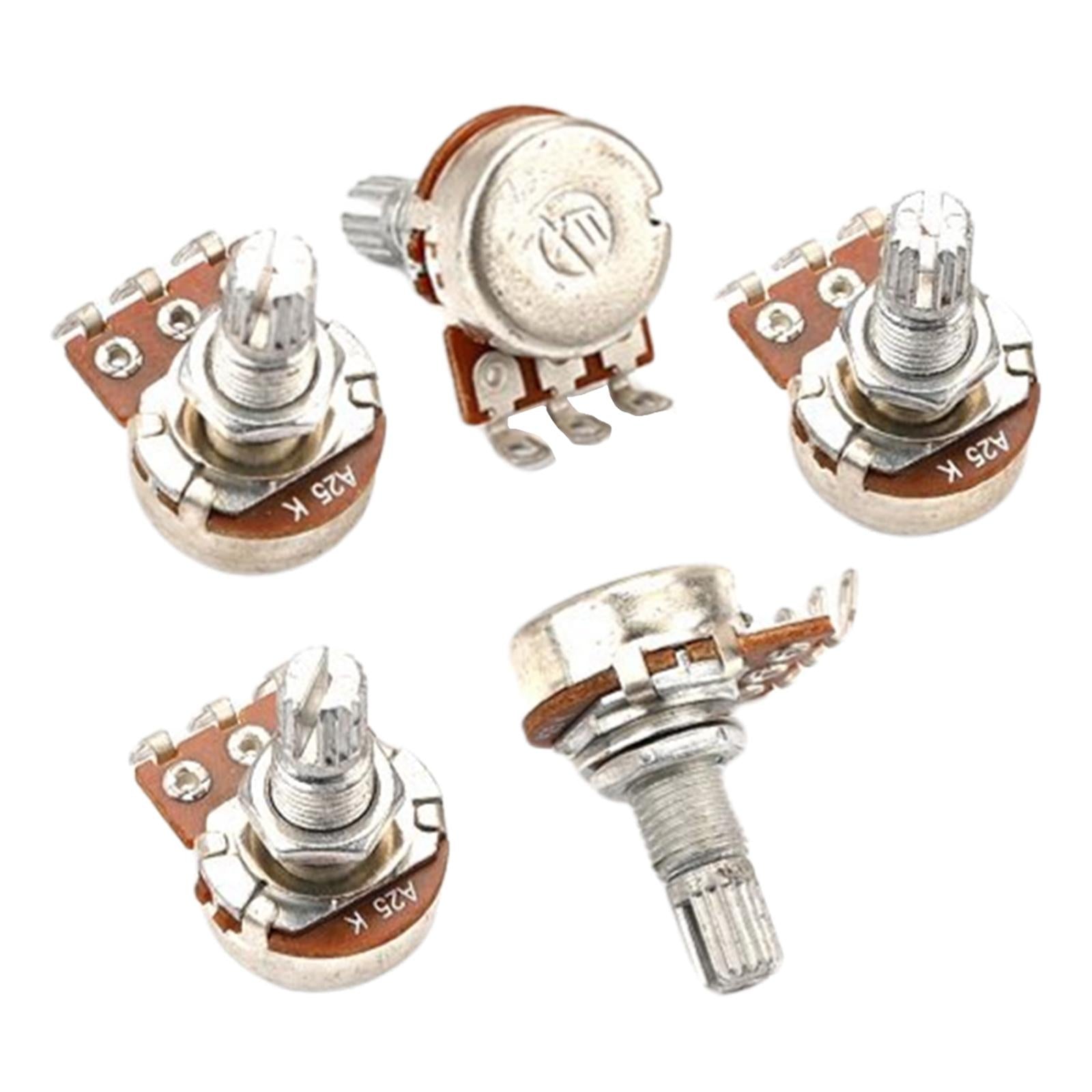 5xGuitar Potentiometer 18mm Shaft Parts for Electric Guitar