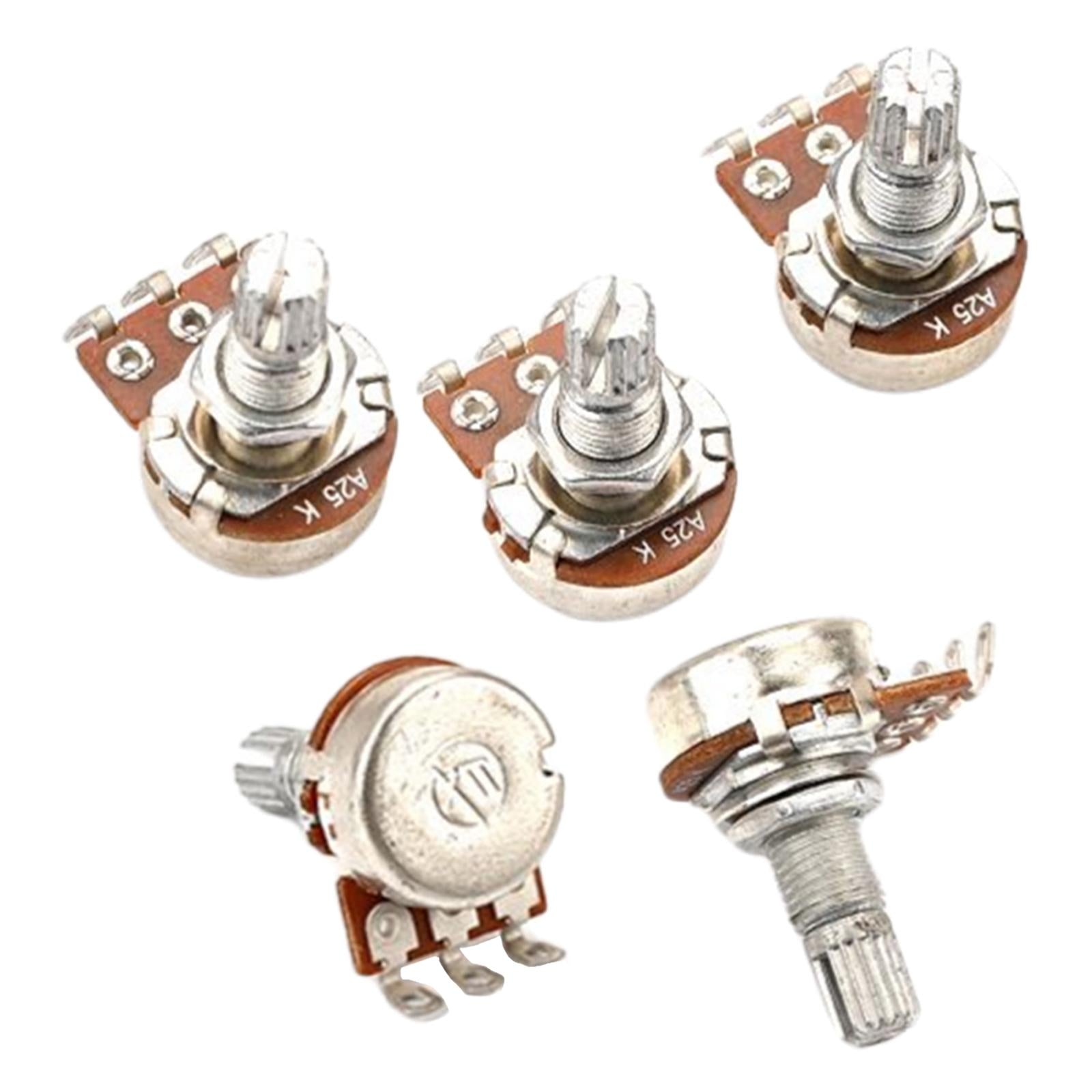 5xGuitar Potentiometer 18mm Shaft Parts for Electric Guitar