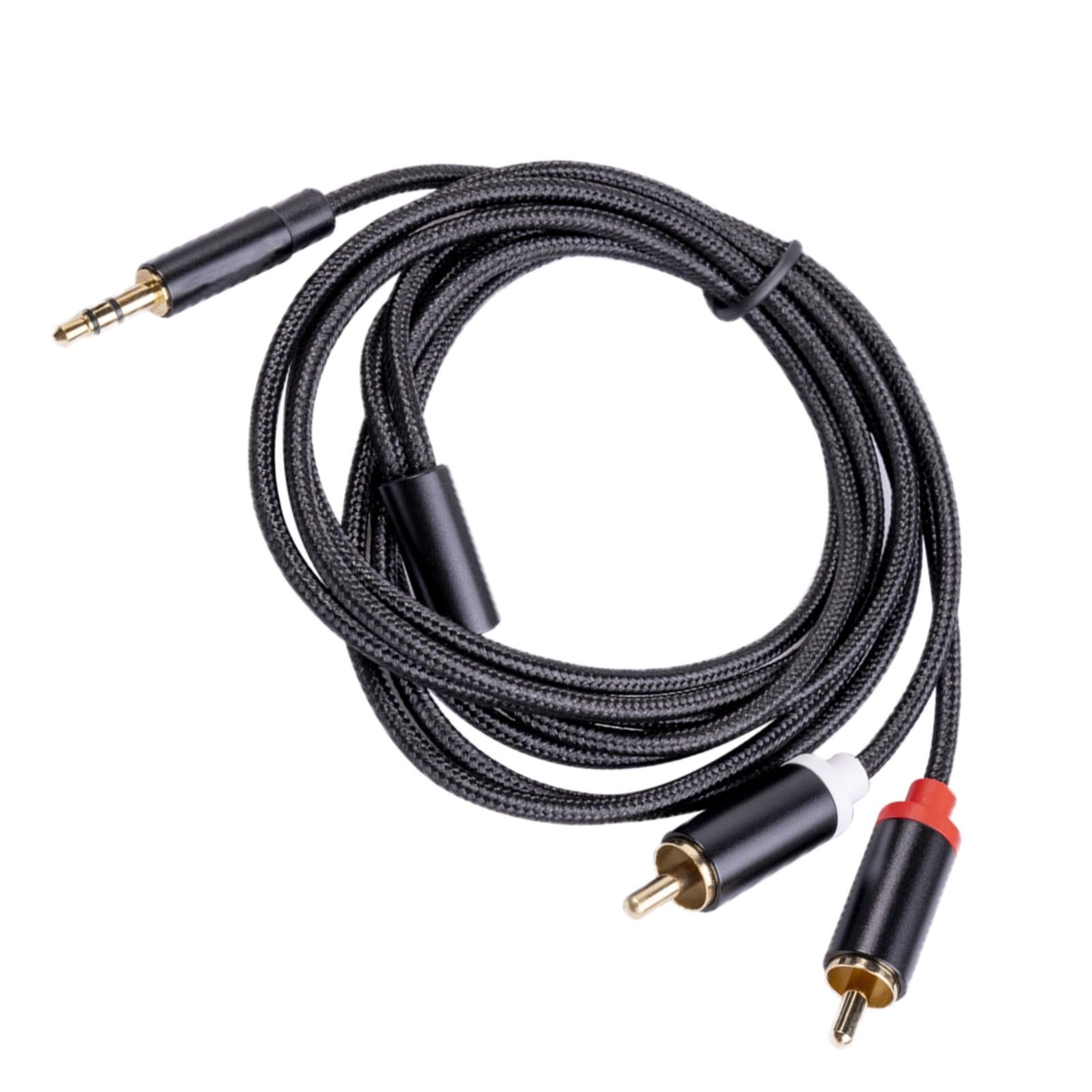 1/1.8/3M 3.5mm 2RCA M to Male Audio Cable Hi Fi Stereo AUX Cord Adapter 1.8M