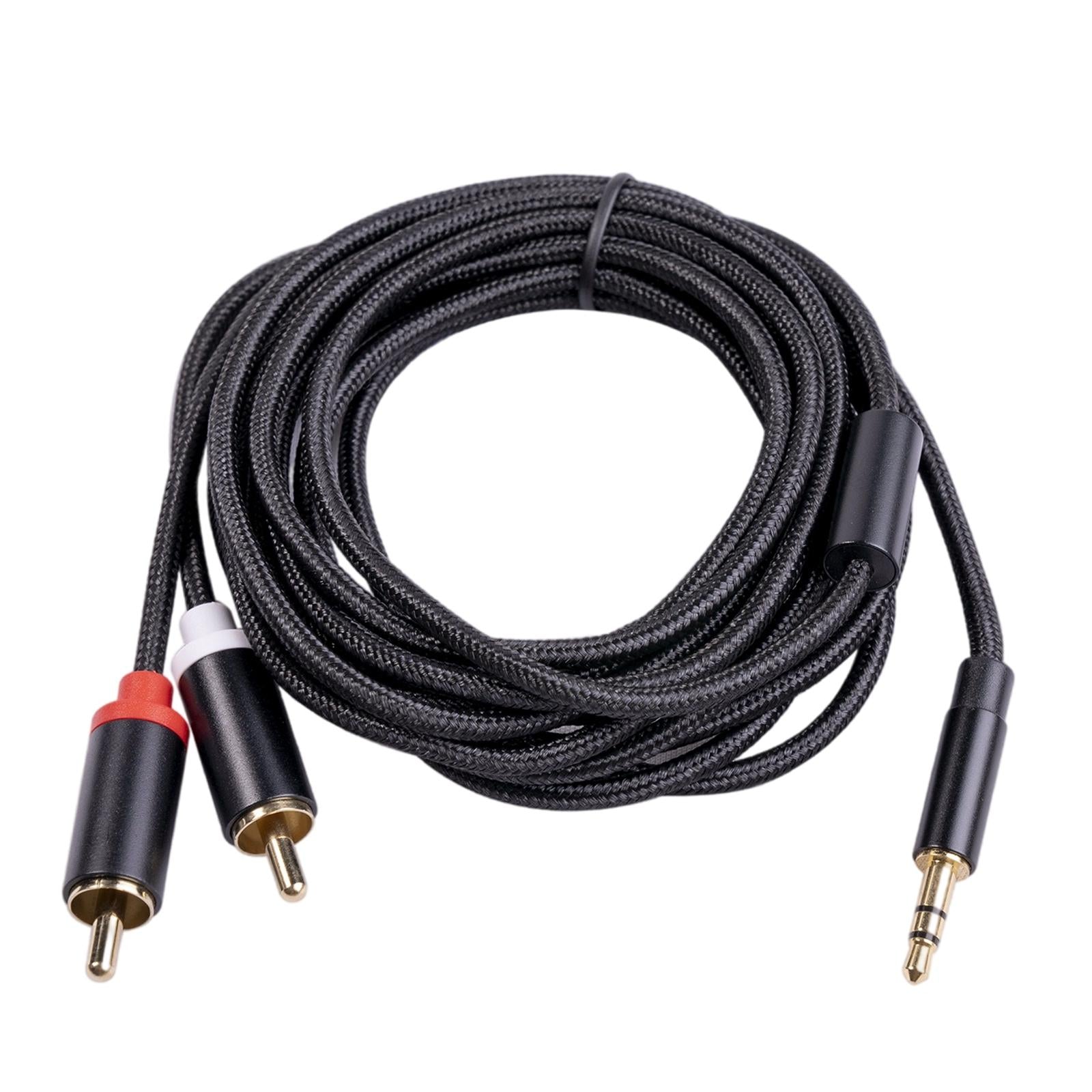 1/1.8/3M 3.5mm 2RCA M to Male Audio Cable Hi Fi Stereo AUX Cord Adapter 3M