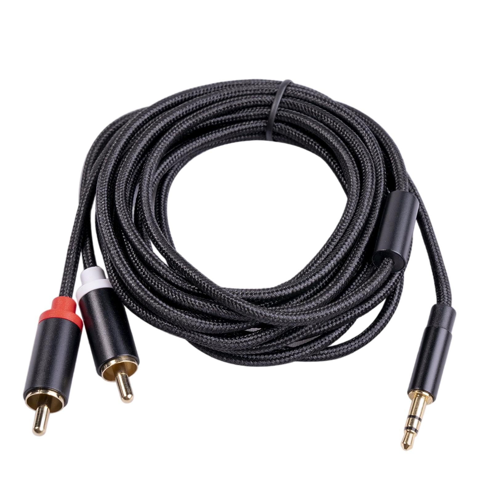 1/1.8/3M 3.5mm 2RCA M to Male Audio Cable Hi Fi Stereo AUX Cord Adapter 3M