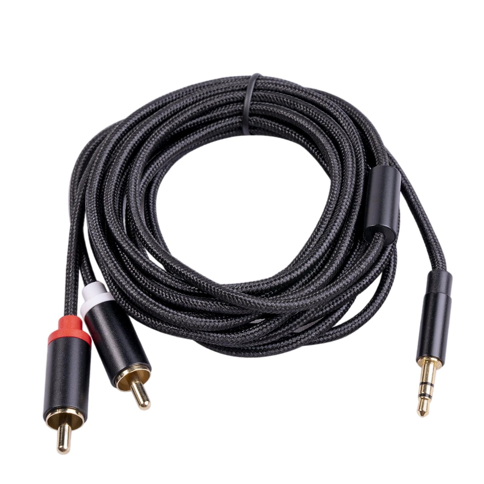 1/1.8/3M 3.5mm 2RCA M to Male Audio Cable Hi Fi Stereo AUX Cord Adapter 3M