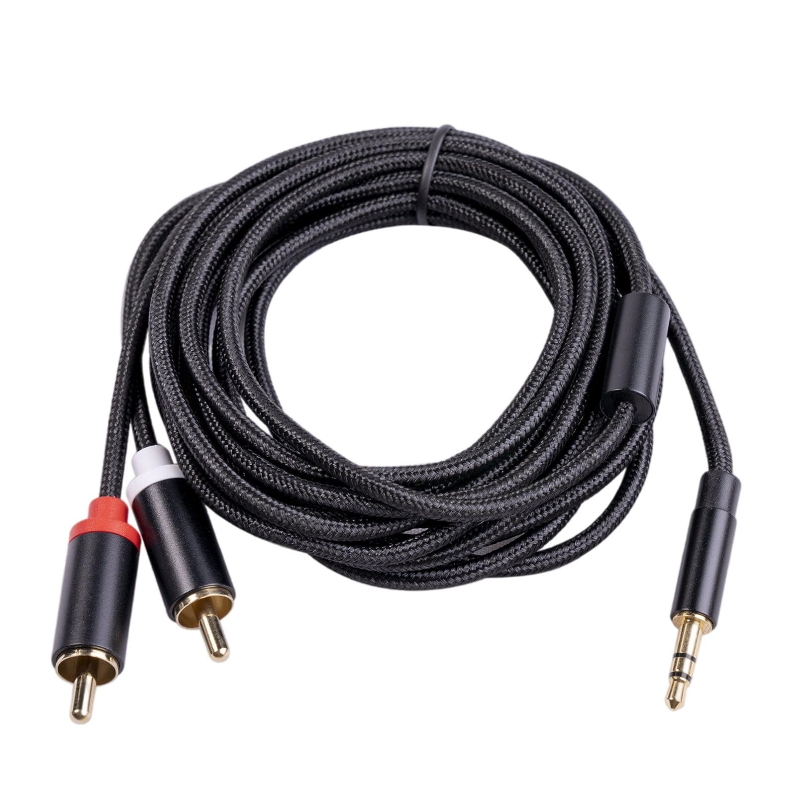 1/1.8/3M 3.5mm 2RCA M to Male Audio Cable Hi Fi Stereo AUX Cord Adapter 3M