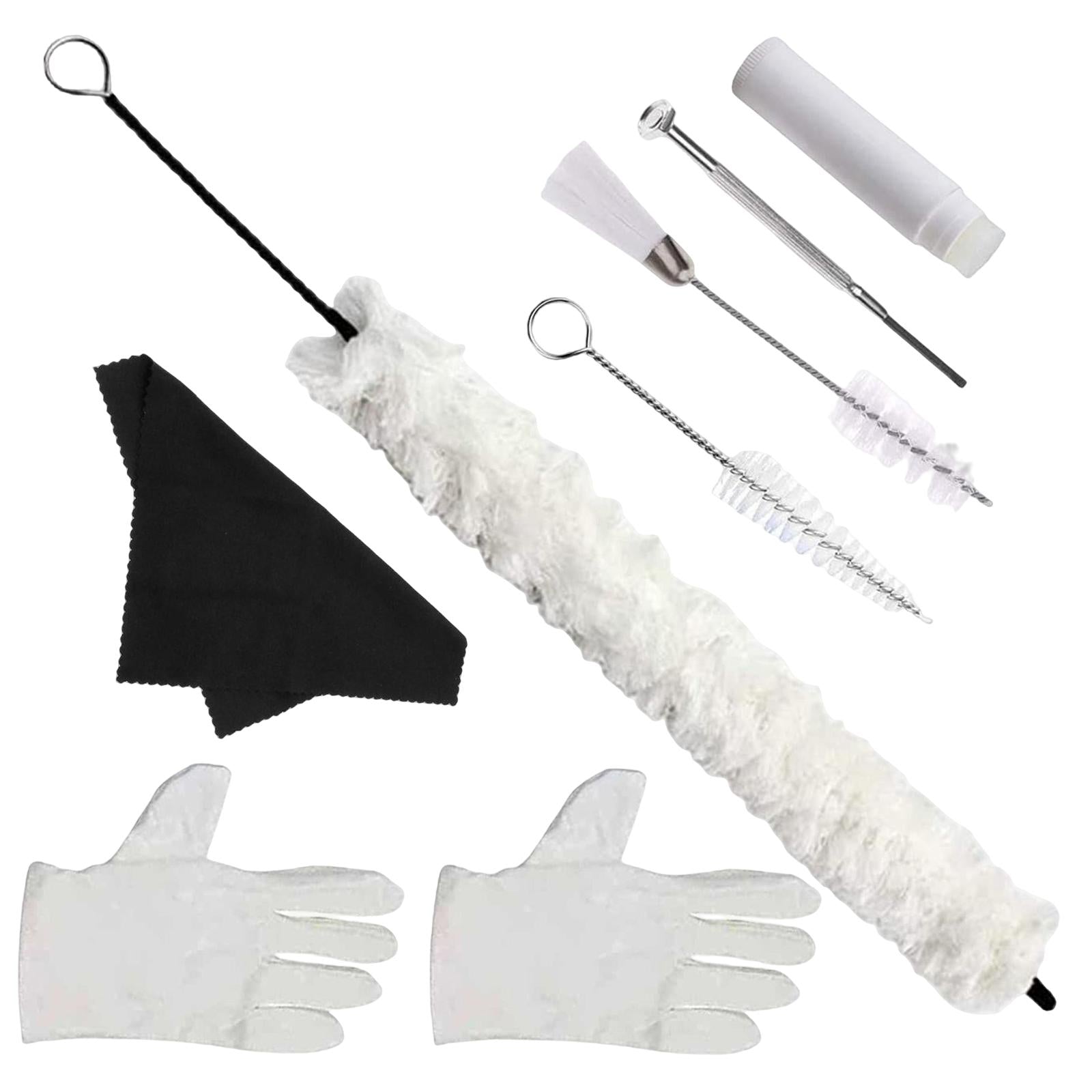 Saxophone Cleaning Care Kits Gloves Brush Screwdriver for Clarinet Flute Sax