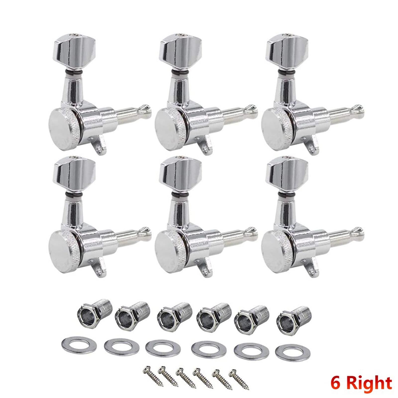 Guitar Locking Pegs Keys Guitar Parts Headstocks Accessories Heads Set 6R