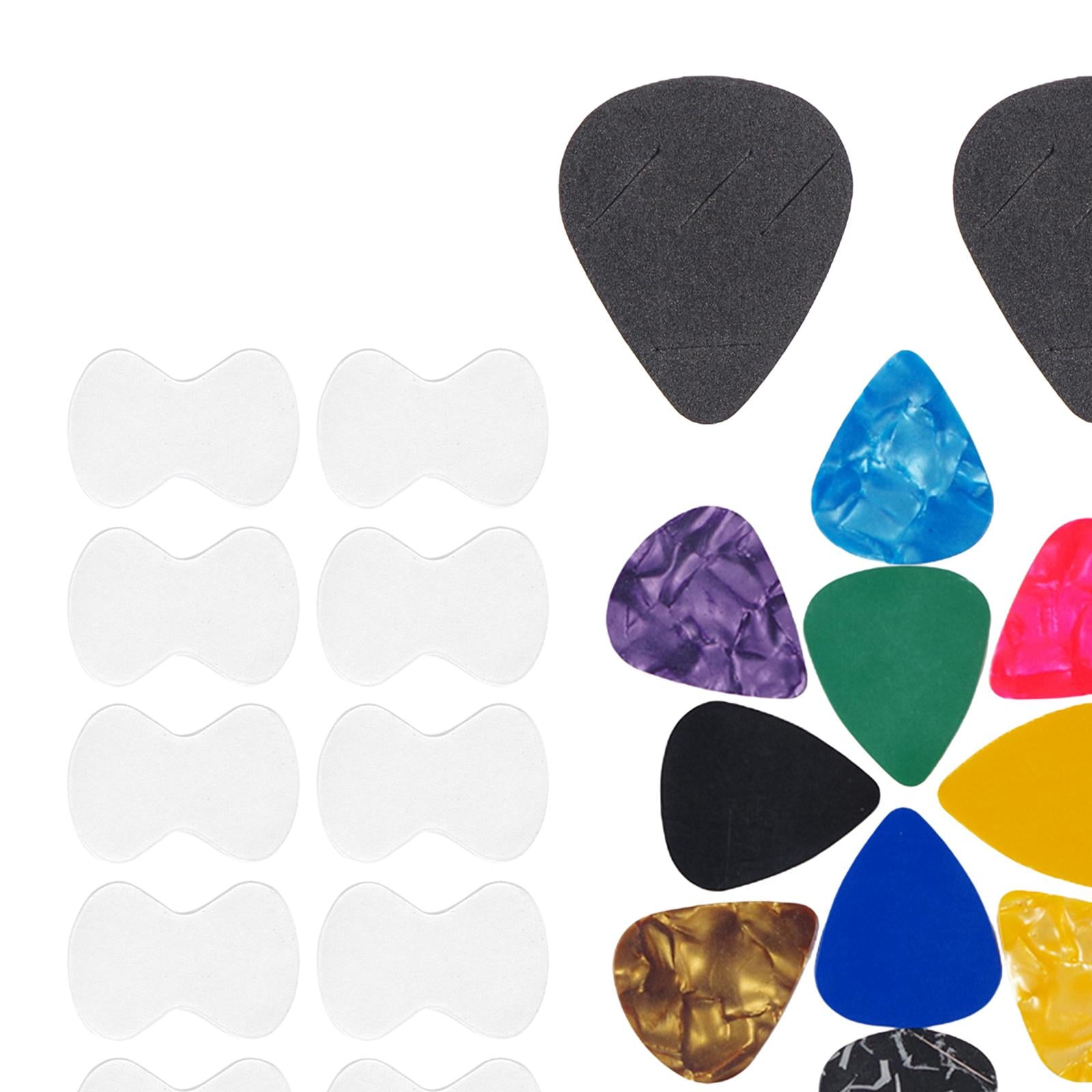 Guitar Pick Non-Slip Grip for Electric Bass Acoustic Guitar Clear 22pcs