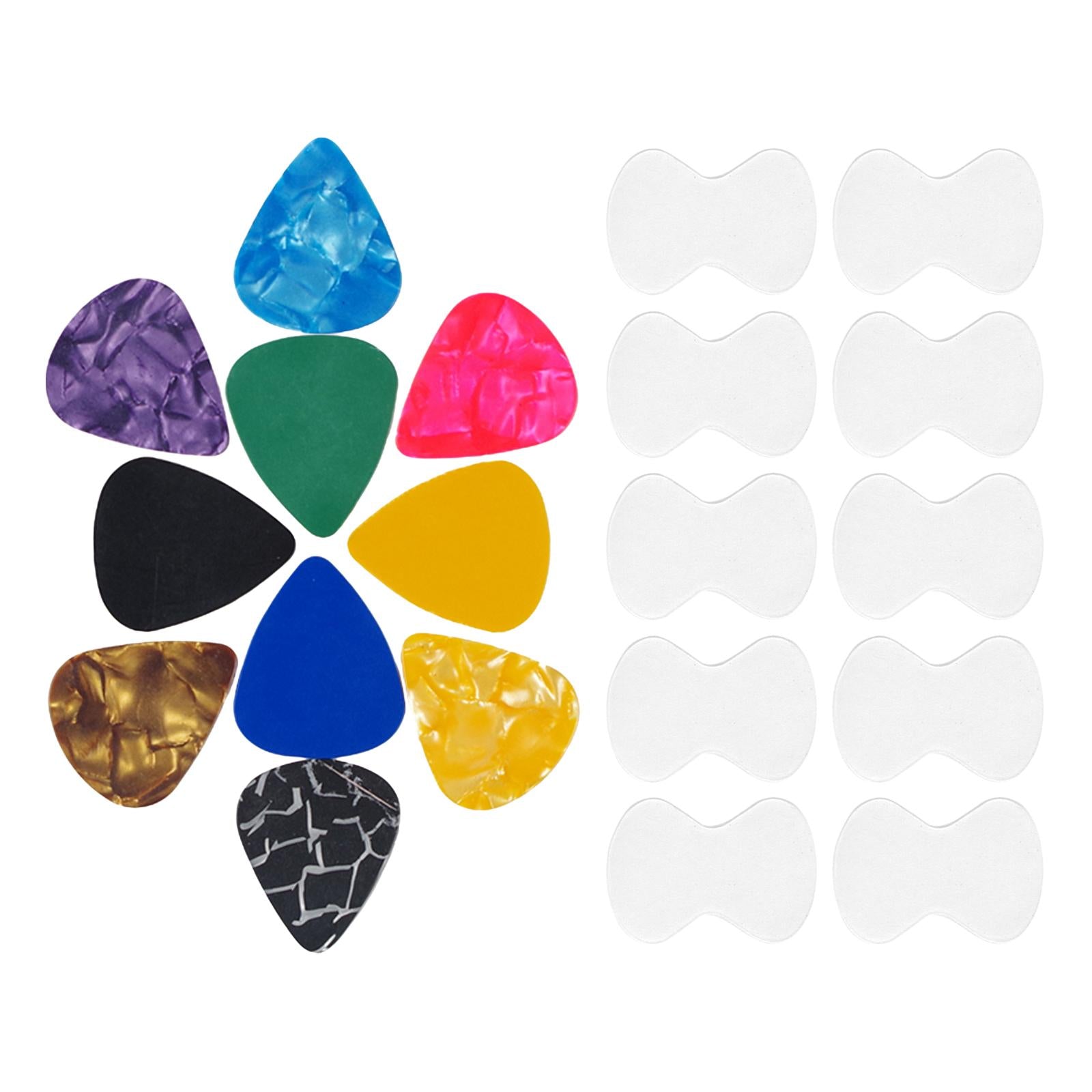 Guitar Pick Non-Slip Grip for Electric Bass Acoustic Guitar Clear 20pcs