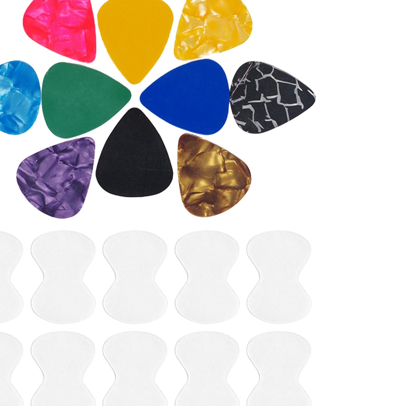 Guitar Pick Non-Slip Grip for Electric Bass Acoustic Guitar Clear 20pcs