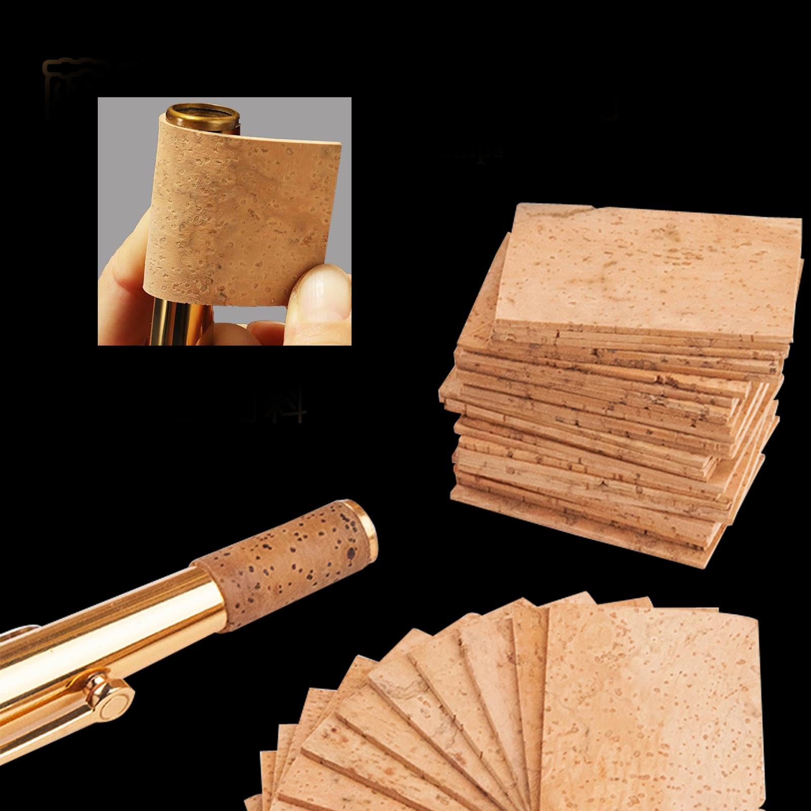 10x Universal Saxophone Neck Cork Instrument Accessories 2mm 61x41mm