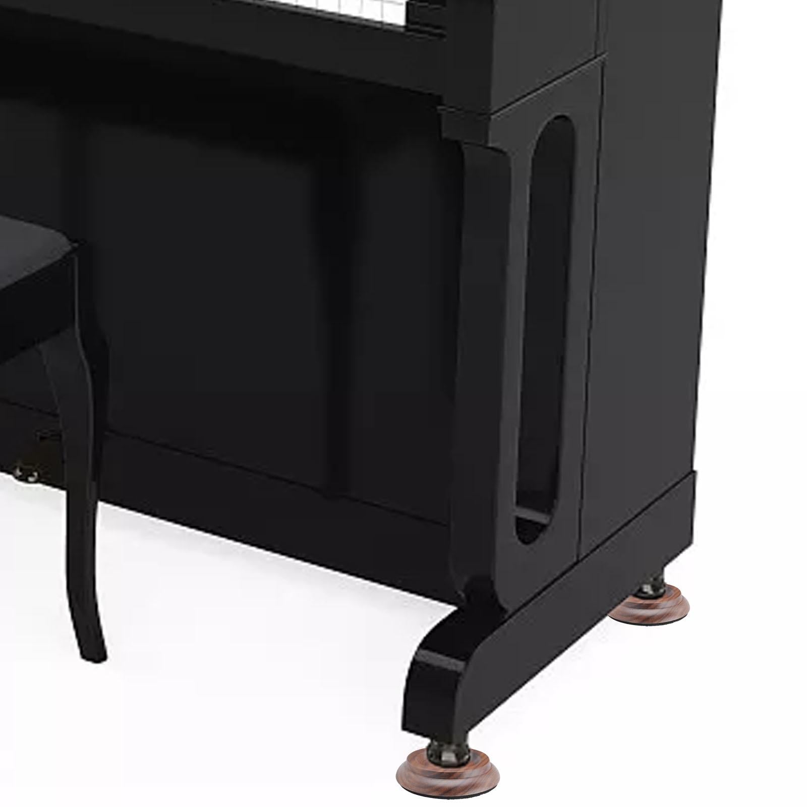 4 Pieces Anti Noise Piano Caster Cups Piano Accessories Black Walnut