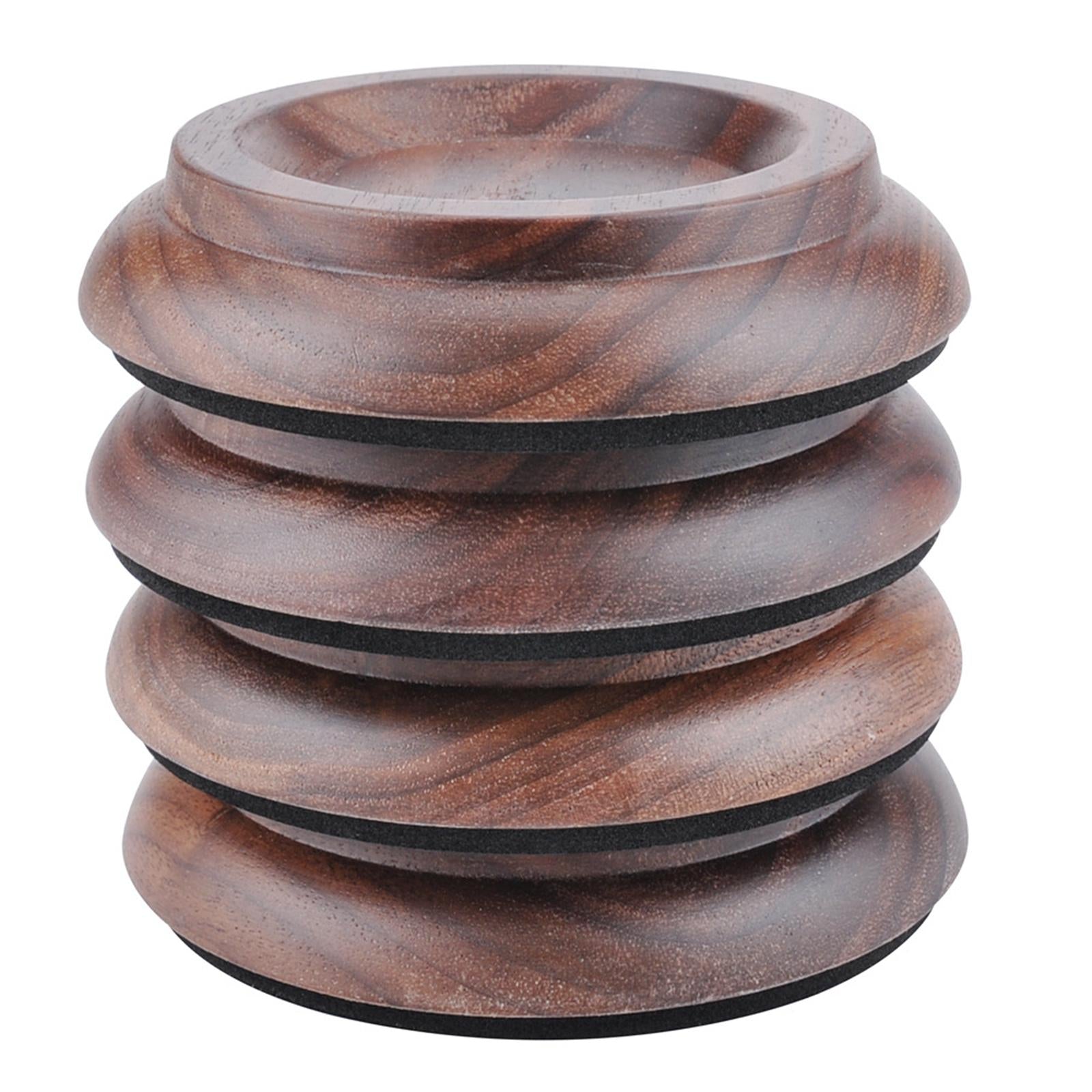 4 Pieces Anti Noise Piano Caster Cups Piano Accessories Black Walnut