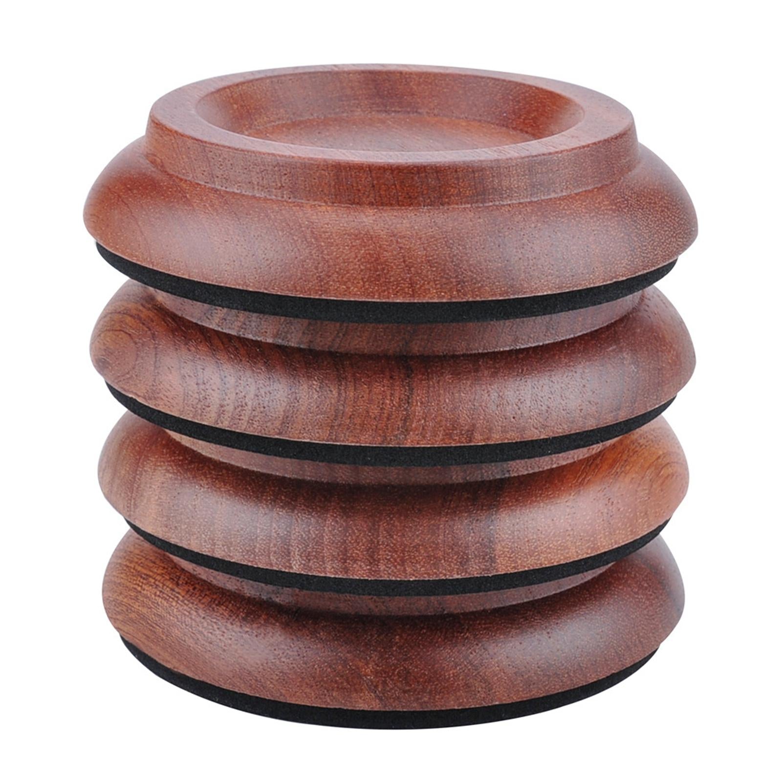 4 Pieces Anti Noise Piano Caster Cups Piano Accessories Sapele Wood