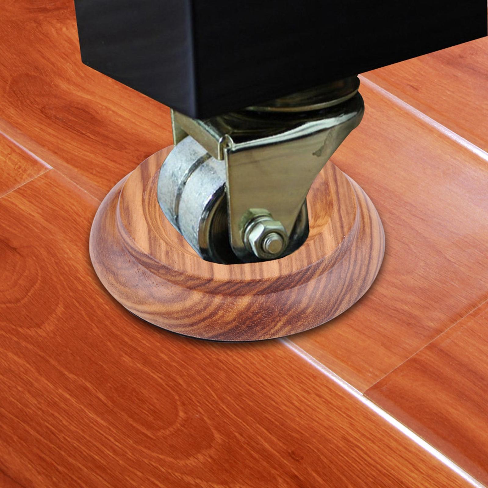 4 Pieces Anti Noise Piano Caster Cups Piano Accessories Zebra Wood