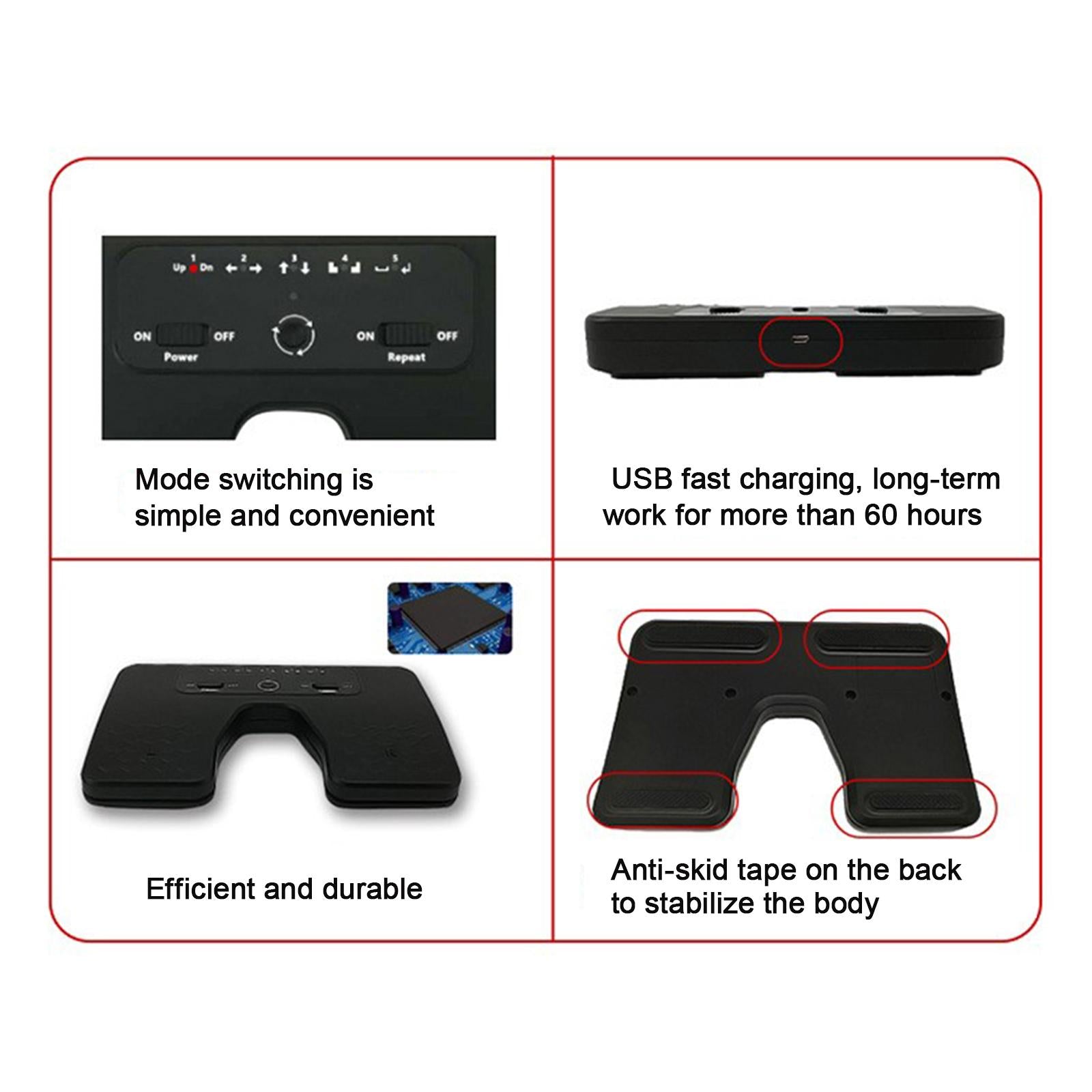 Wireless Page Turner Pedal Anti Skid Universal USB for PC Piano Guitar