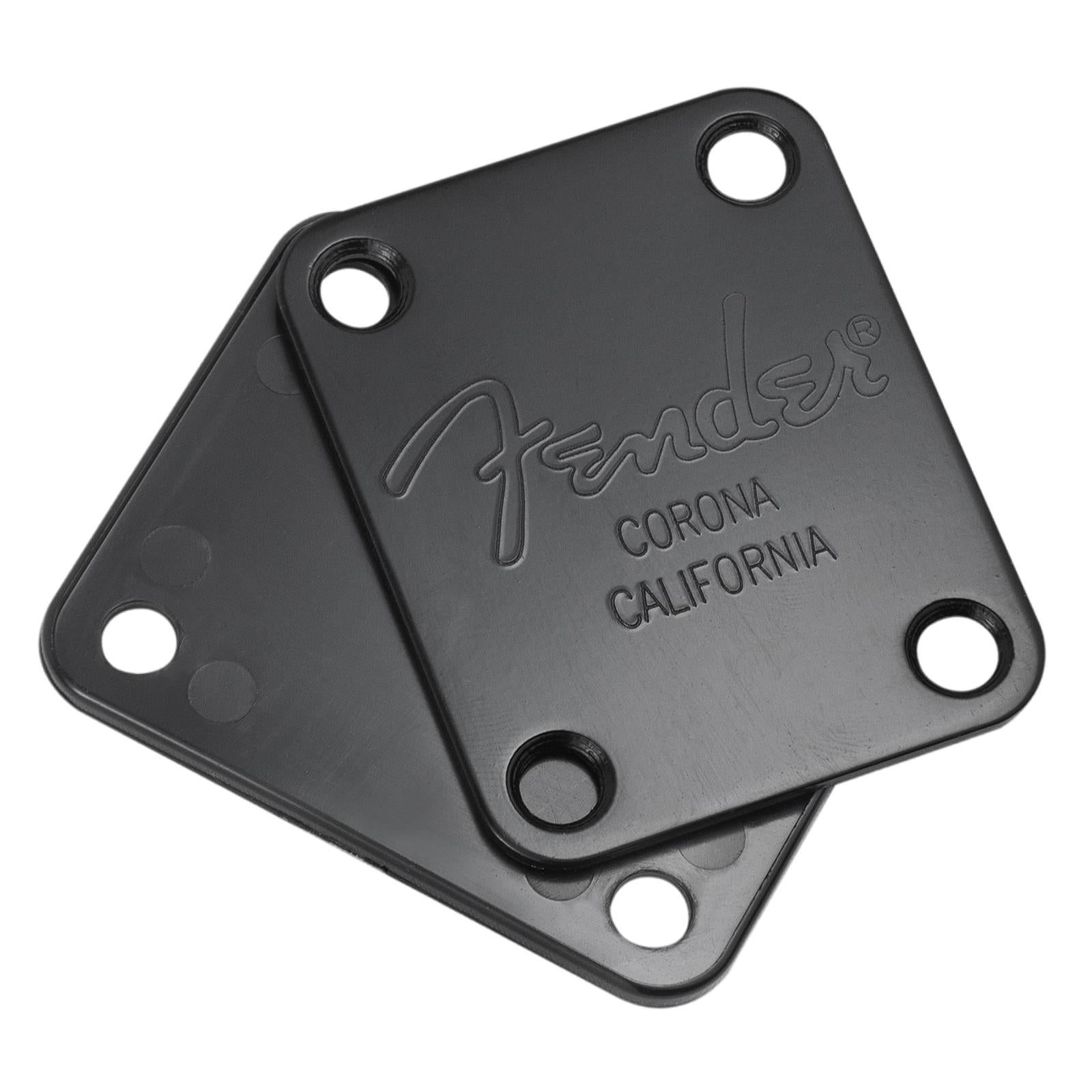 Electric Guitar Neck Plate Back Plate With 4 Mounting Screws Black
