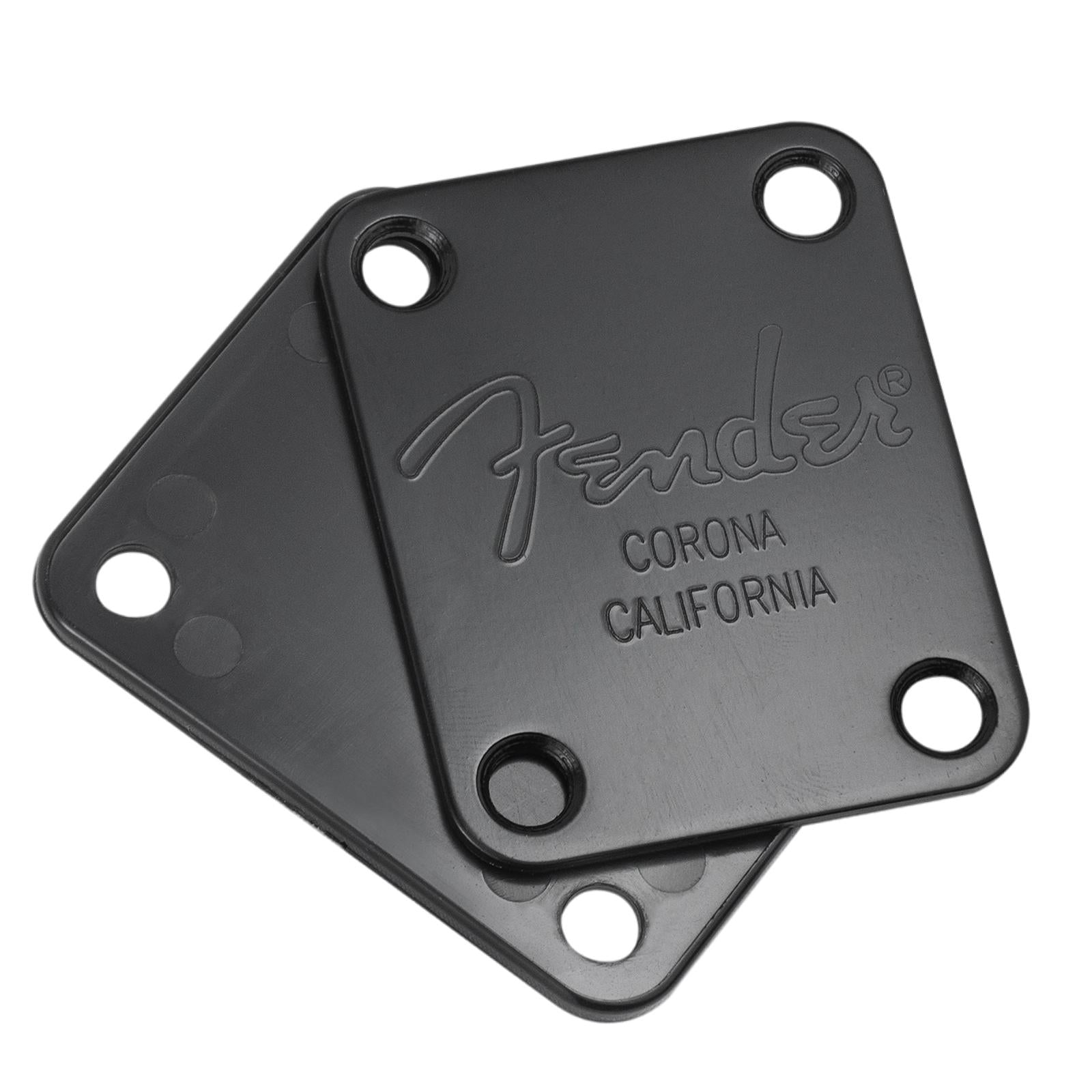 Electric Guitar Neck Plate Back Plate With 4 Mounting Screws Black